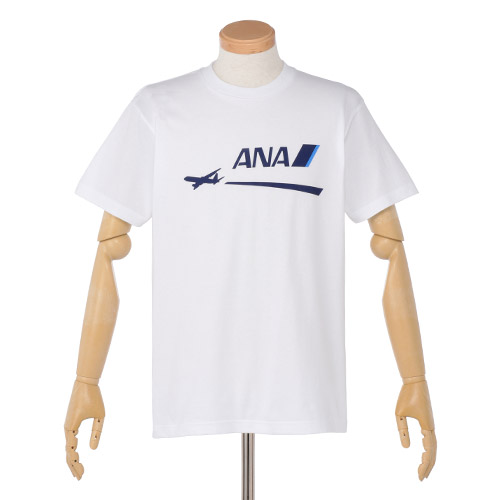 ANAオリジナル＞ビッグロゴ・フロントプリントTシャツ(ホワイト)