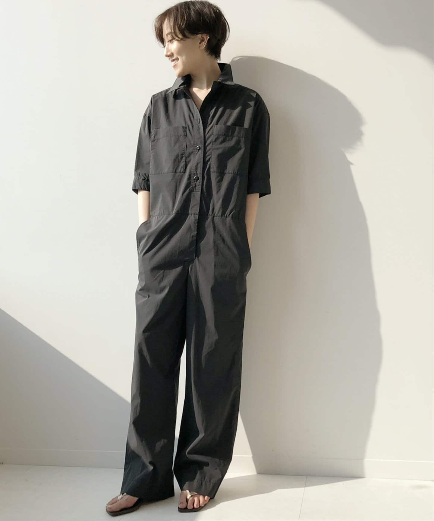 Plage＞【R'IAM】 ミリタリーH/Sオールインワン◇[品番：BYCW0003335