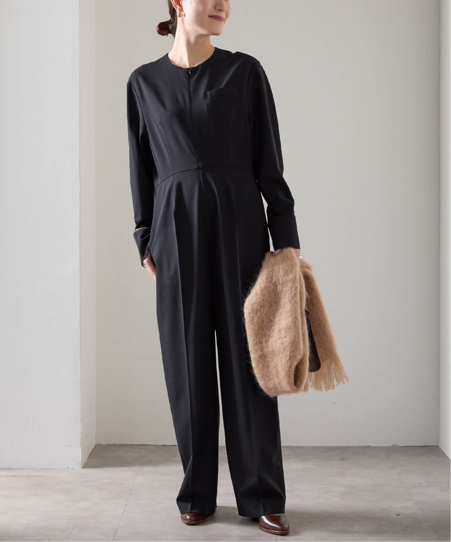 ストレッチ WOOLオールインワン（つなぎ／オールインワン）｜VERMEIL