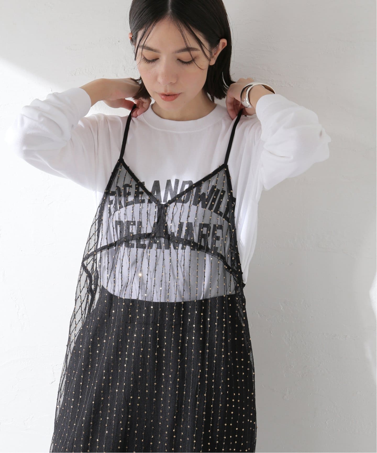 スパンコール キャミワンピース（ワンピース）｜JOURNAL STANDARD L