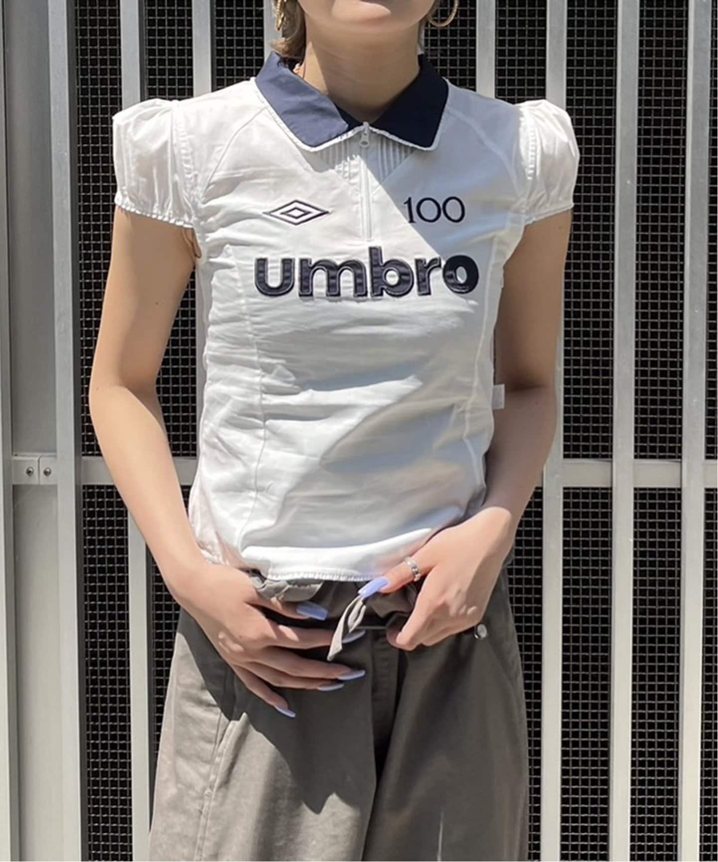 SCULPTOR UMBRO スカルプター Lace shirts White sculptor Umbro Lace