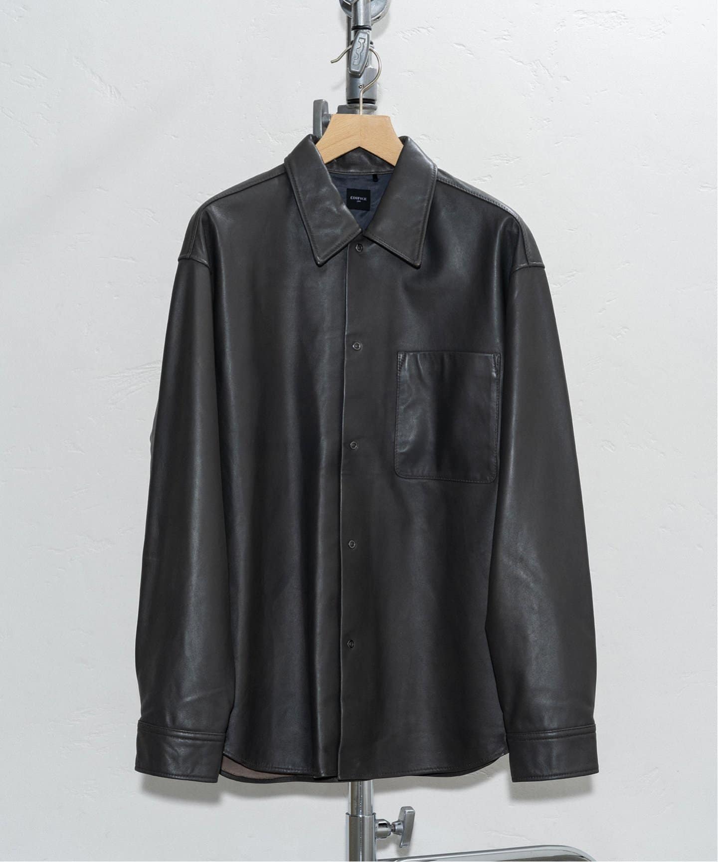 ネイキッドラムレザー シャツ（レザージャケット）｜EDIFICE