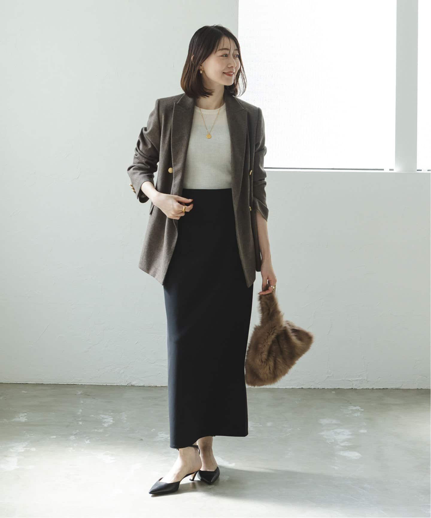 追加》ジャージーライクカラータイトスカート8（ロング・マキシ丈