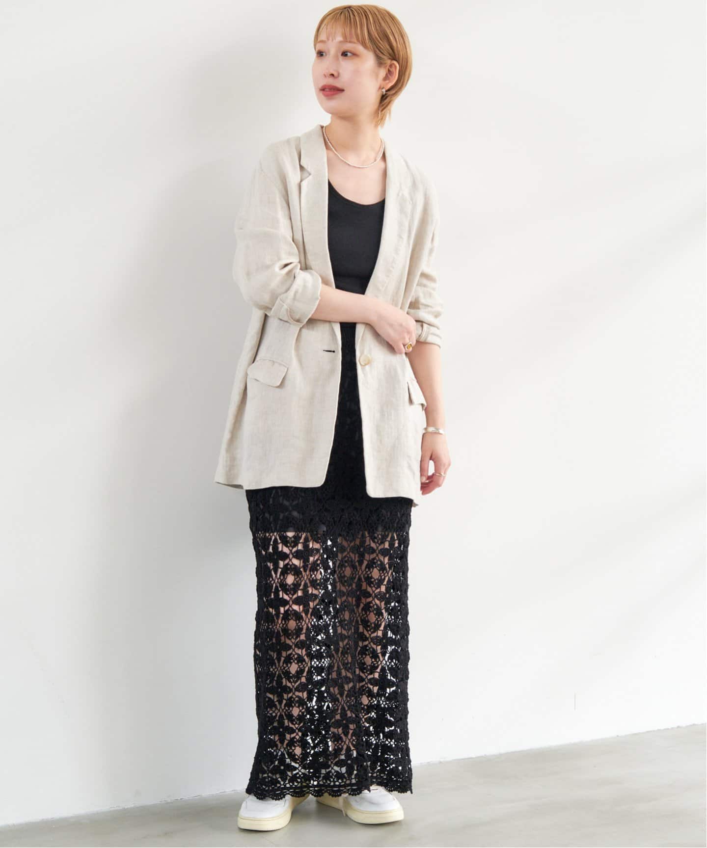 S.Shiori*S カギ針ニットスカート（ロング・マキシ丈スカート）｜Spick