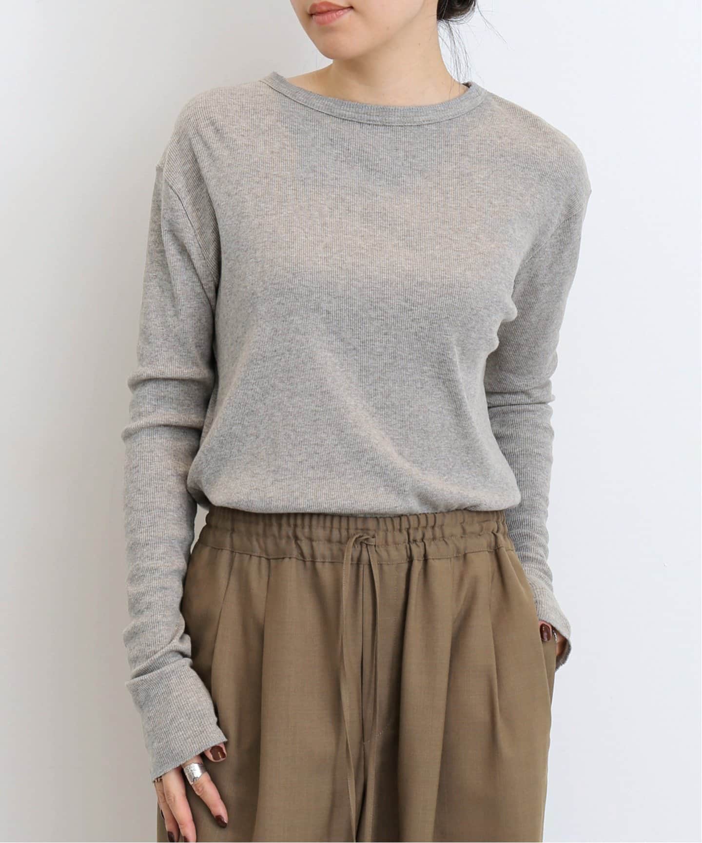 RIB LONGSLEEVE T-SHIRT（Tシャツ／カットソー）｜L'Appartement