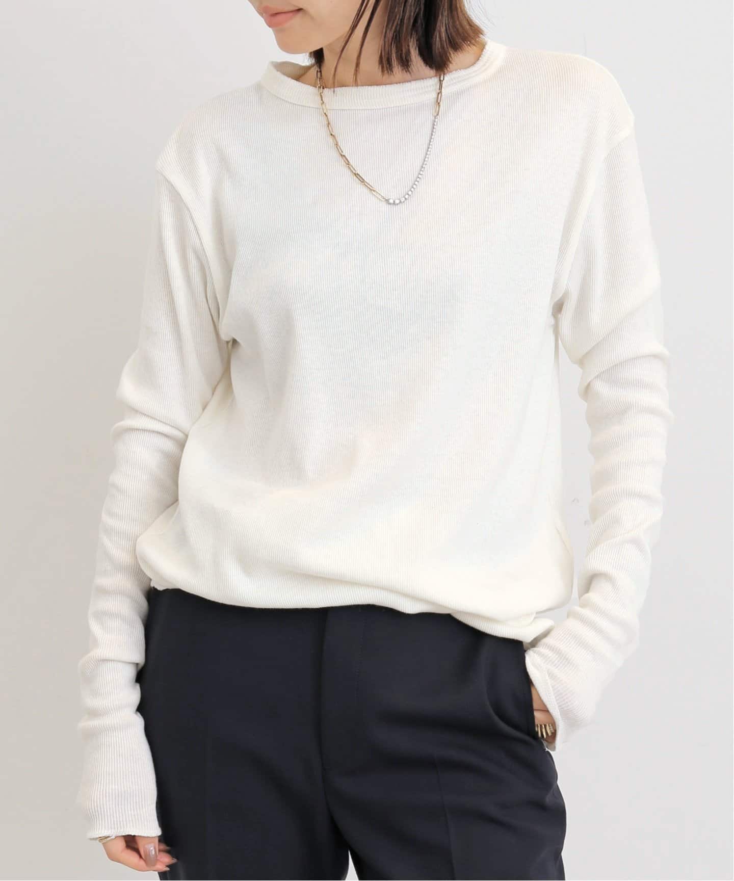 RIB LONGSLEEVE T-SHIRT（Tシャツ／カットソー）｜L'Appartement