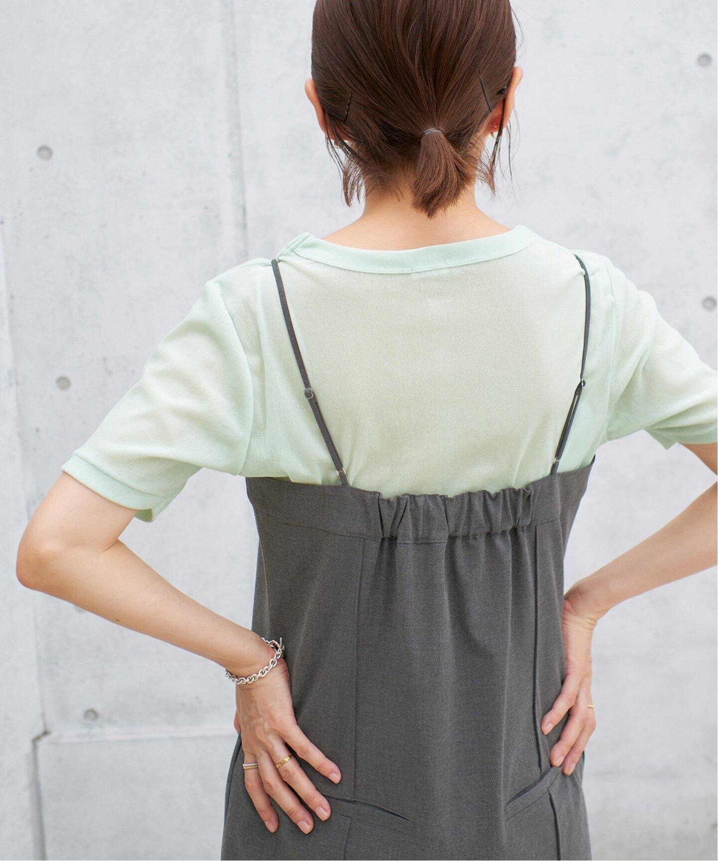 フロッキーチュールハーフスリーブプルオーバー（Tシャツ／カットソー