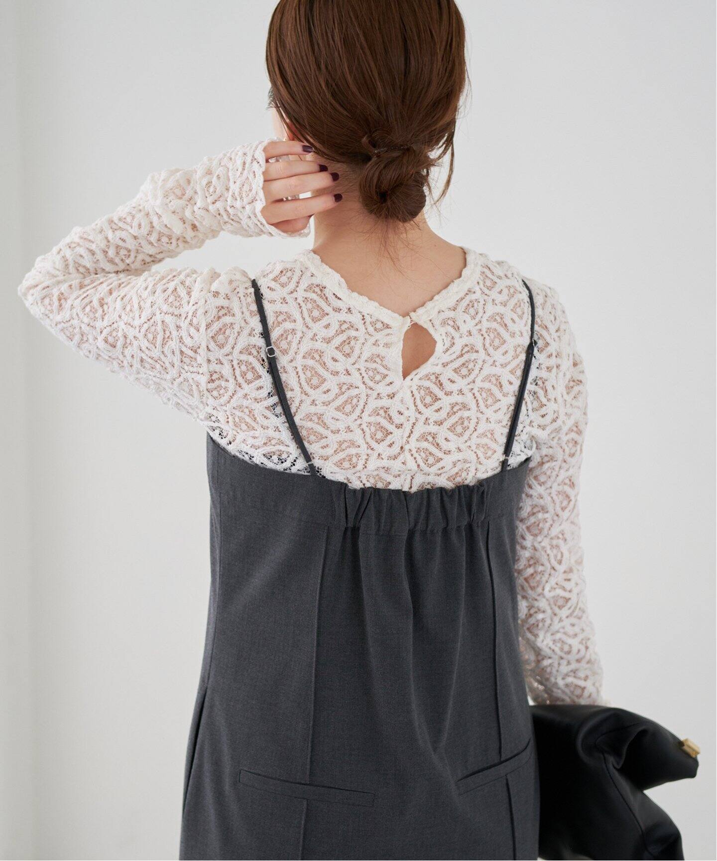 追加》ペイズリー ストレッチレースプルオーバー（Tシャツ／カットソー