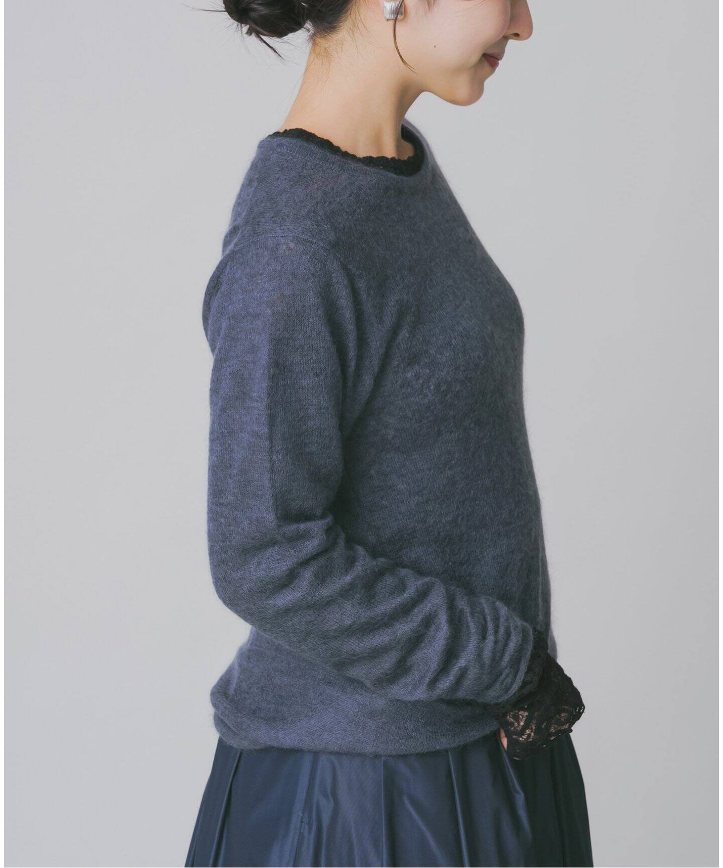 追加3》ペイズリー ストレッチレースプルオーバー（Tシャツ