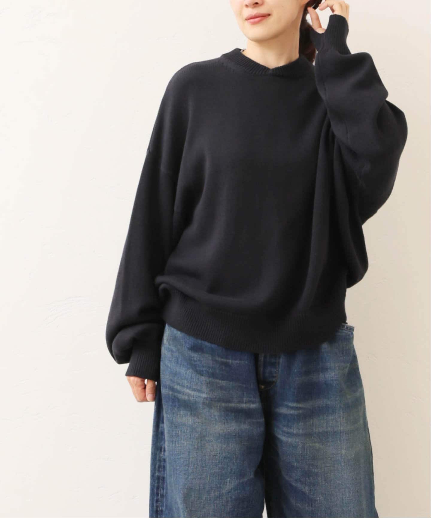 COTTONテンジククルーネックプルオーバー（ニット／セーター