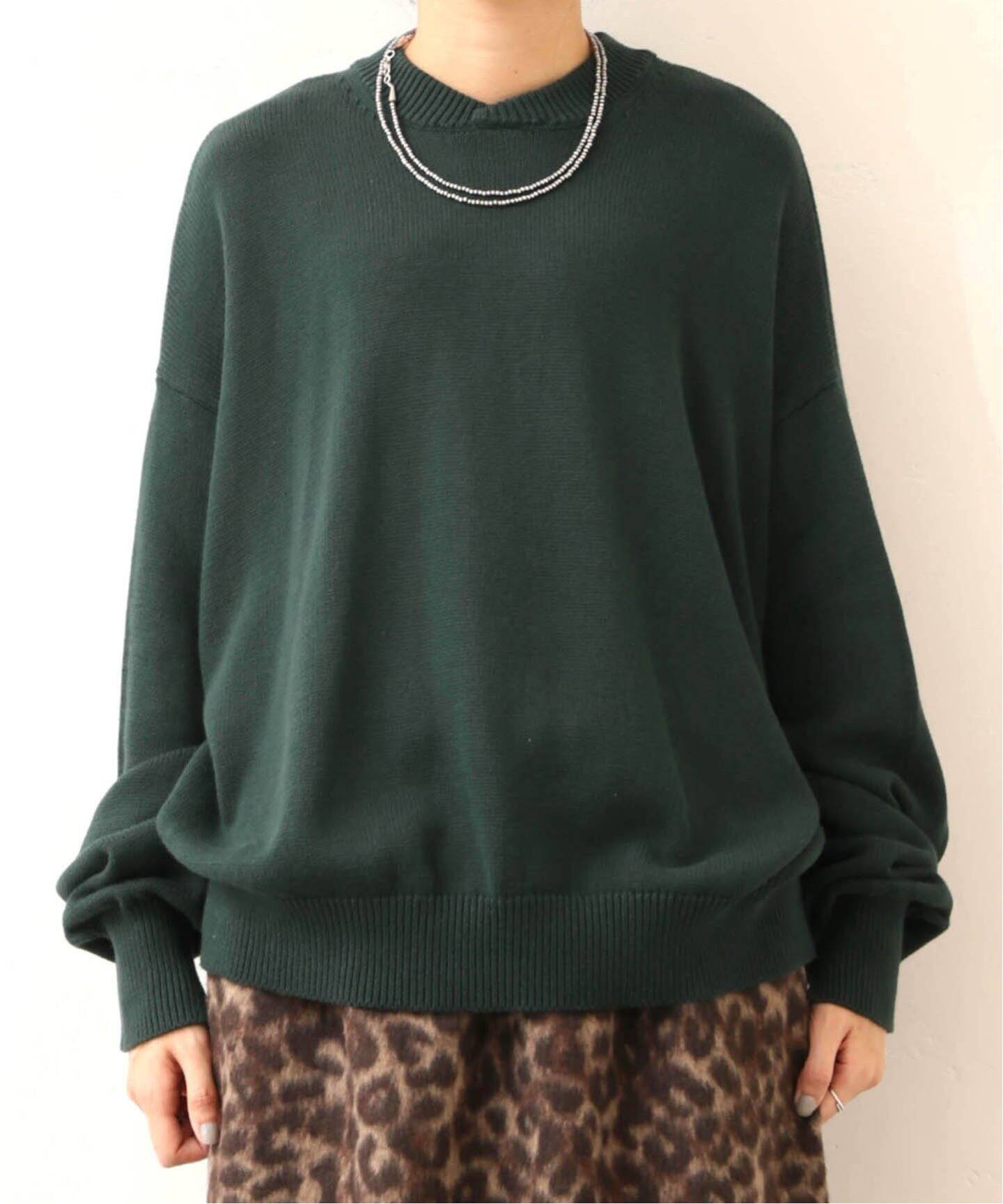 COTTONテンジククルーネックプルオーバー（ニット／セーター