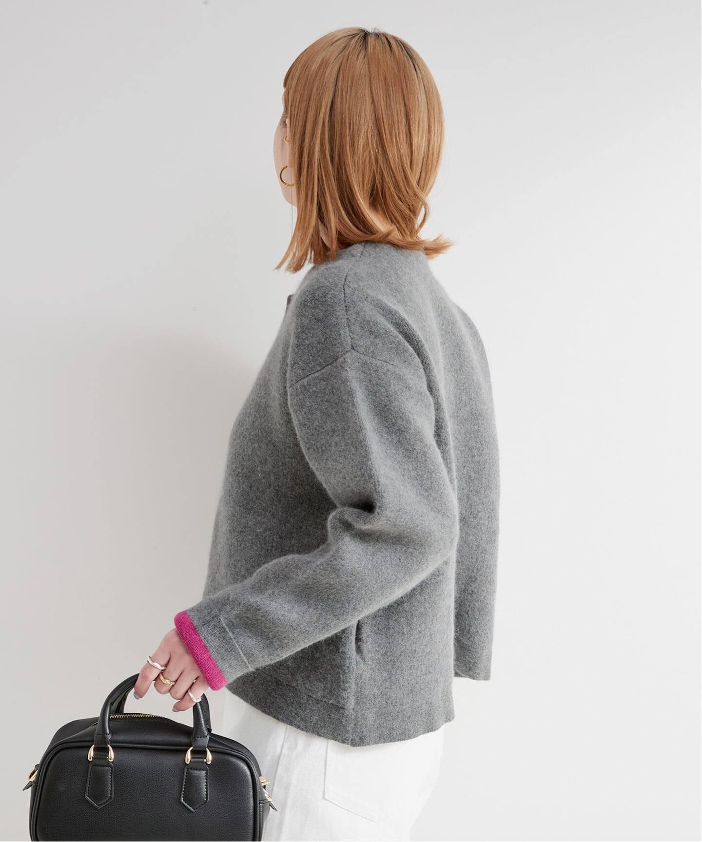 追加4》2層スムース編みニットブルゾン（カーディガン）｜B.C STOCK