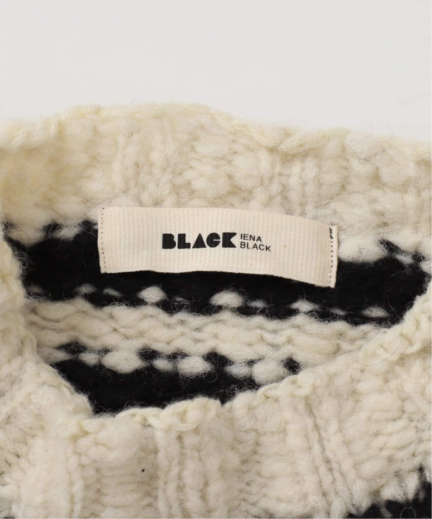 追加》BLACK ハイネックボーダーニット（ニット／セーター）｜IENA