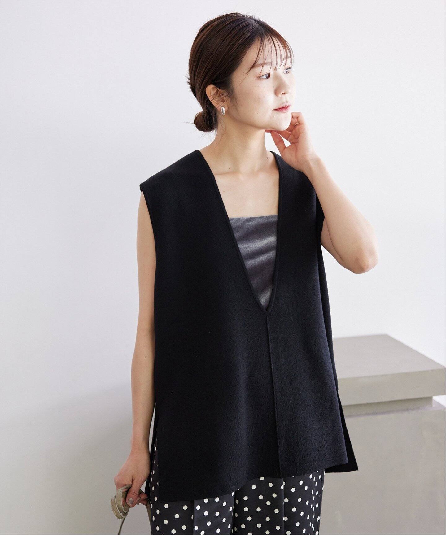 ダブルフェイスニットベスト（ベスト）｜SLOBE IENA（スローブ イエナ