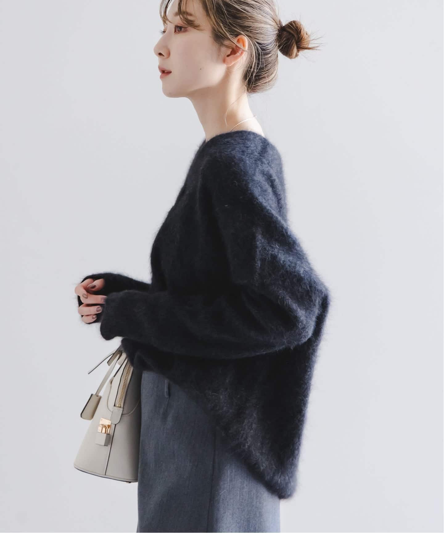 ファーニットVネックプルオーバー（ニット／セーター）｜NOBLE