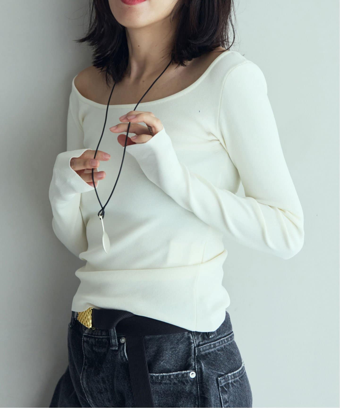 ELENI×THENIMEデコルテトップス（ニット／セーター）｜NOBLE（ノーブル