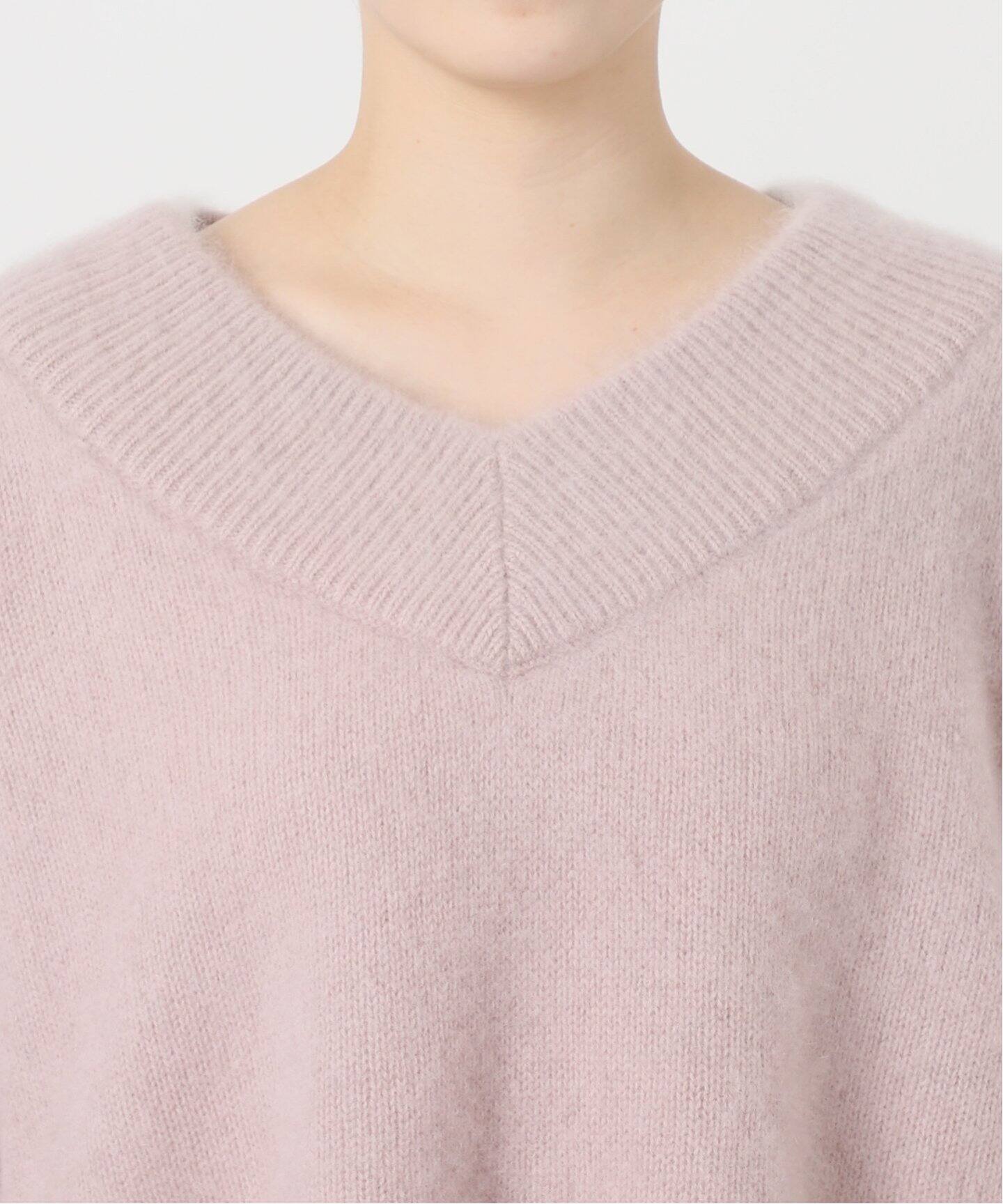 追加》YAK/ヤク ワイドVネックニット 3（ニット／セーター）｜NOBLE