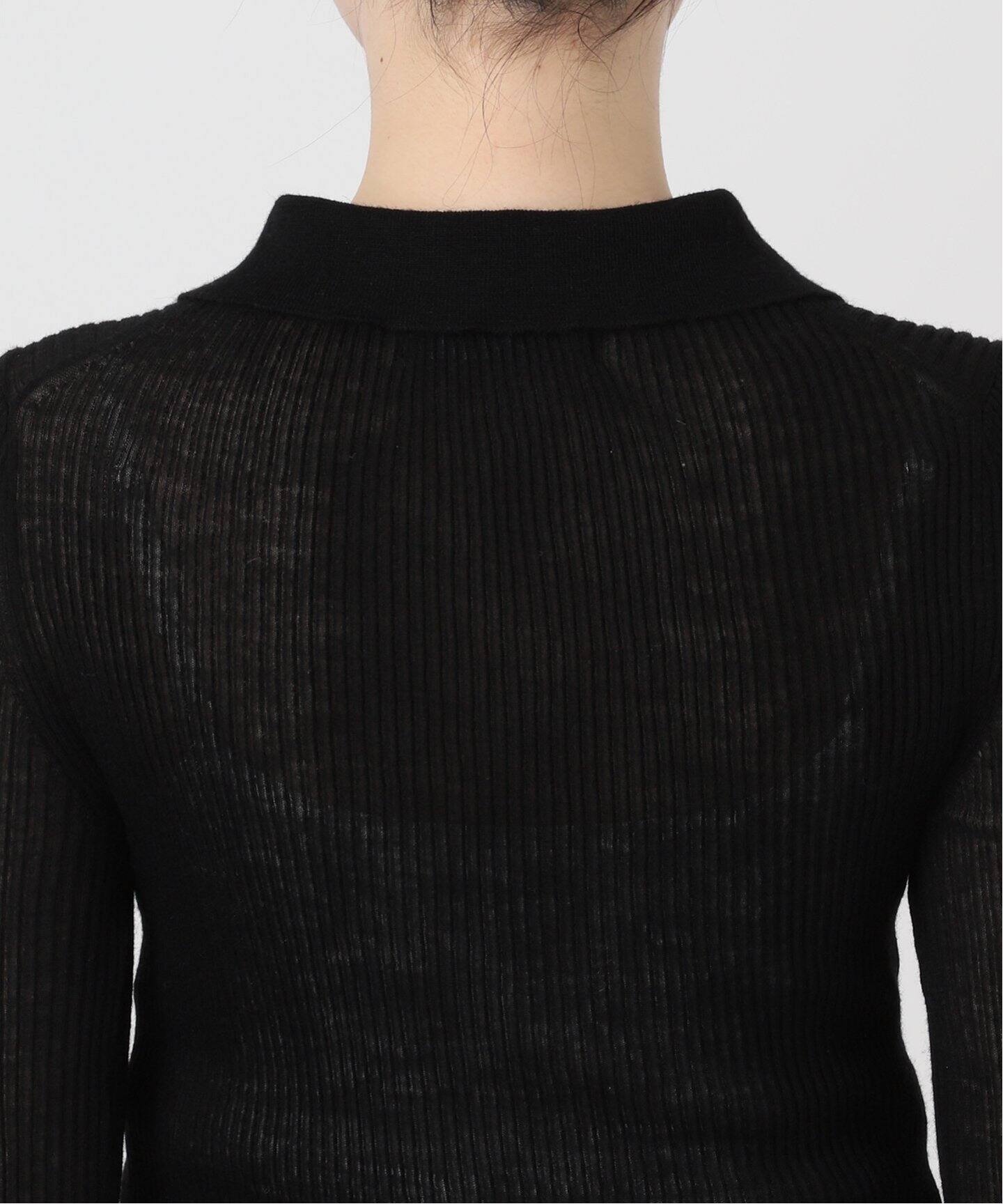 追加》アルパカミックスシアーポロニット（ニット／セーター）｜NOBLE