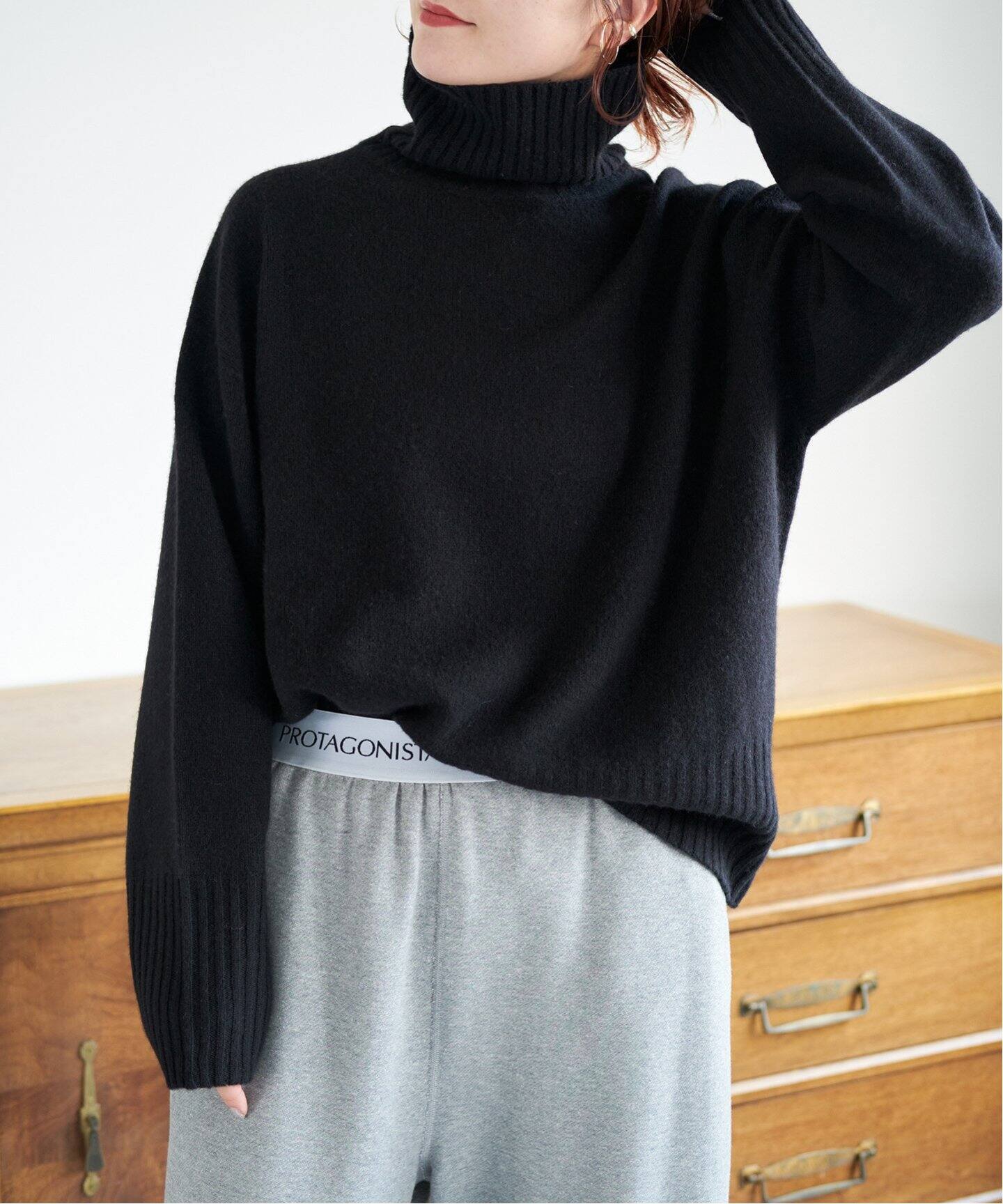 ウールカシミヤ タートルネックプルオーバー（ニット／セーター