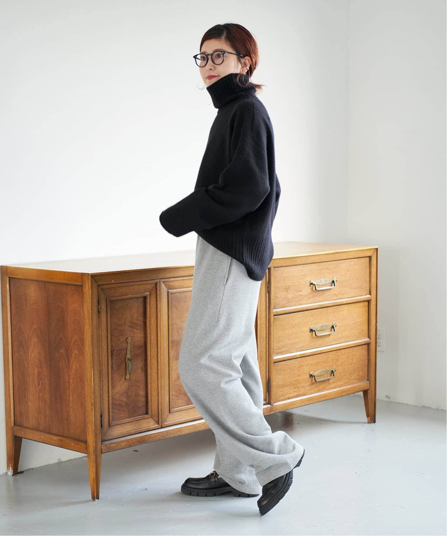 ウールカシミヤ タートルネックプルオーバー（ニット／セーター