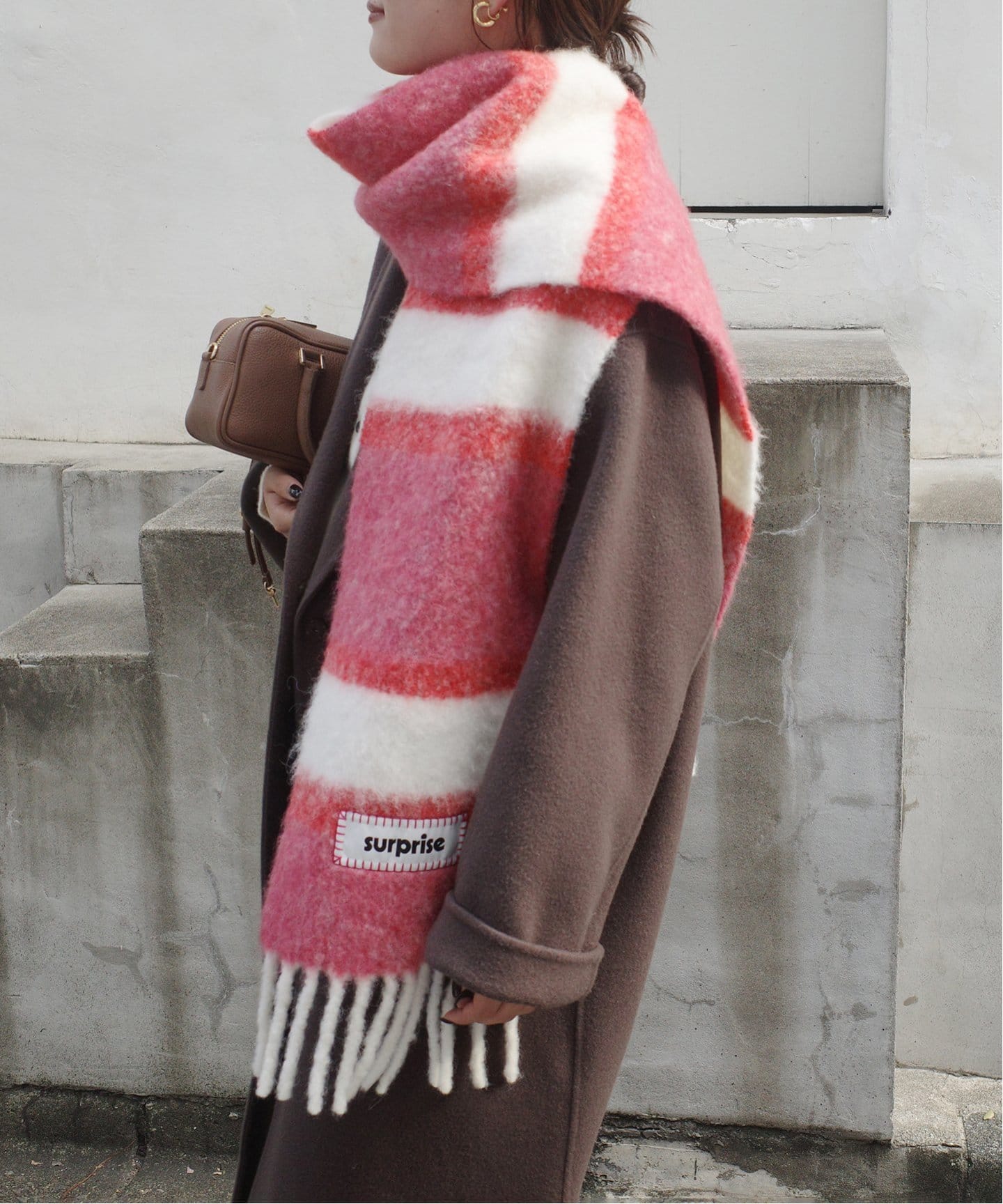 SURPRISE/サプライズ フリンジマフラー ALPACASCARF（マフラー