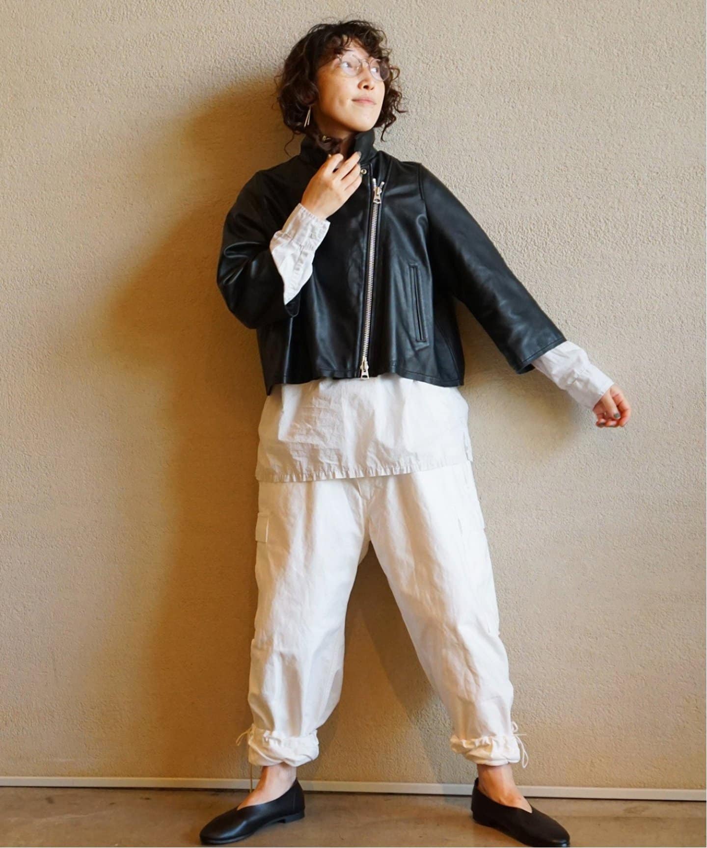 レザーショートライダースジャケット（レザージャケット）｜journal