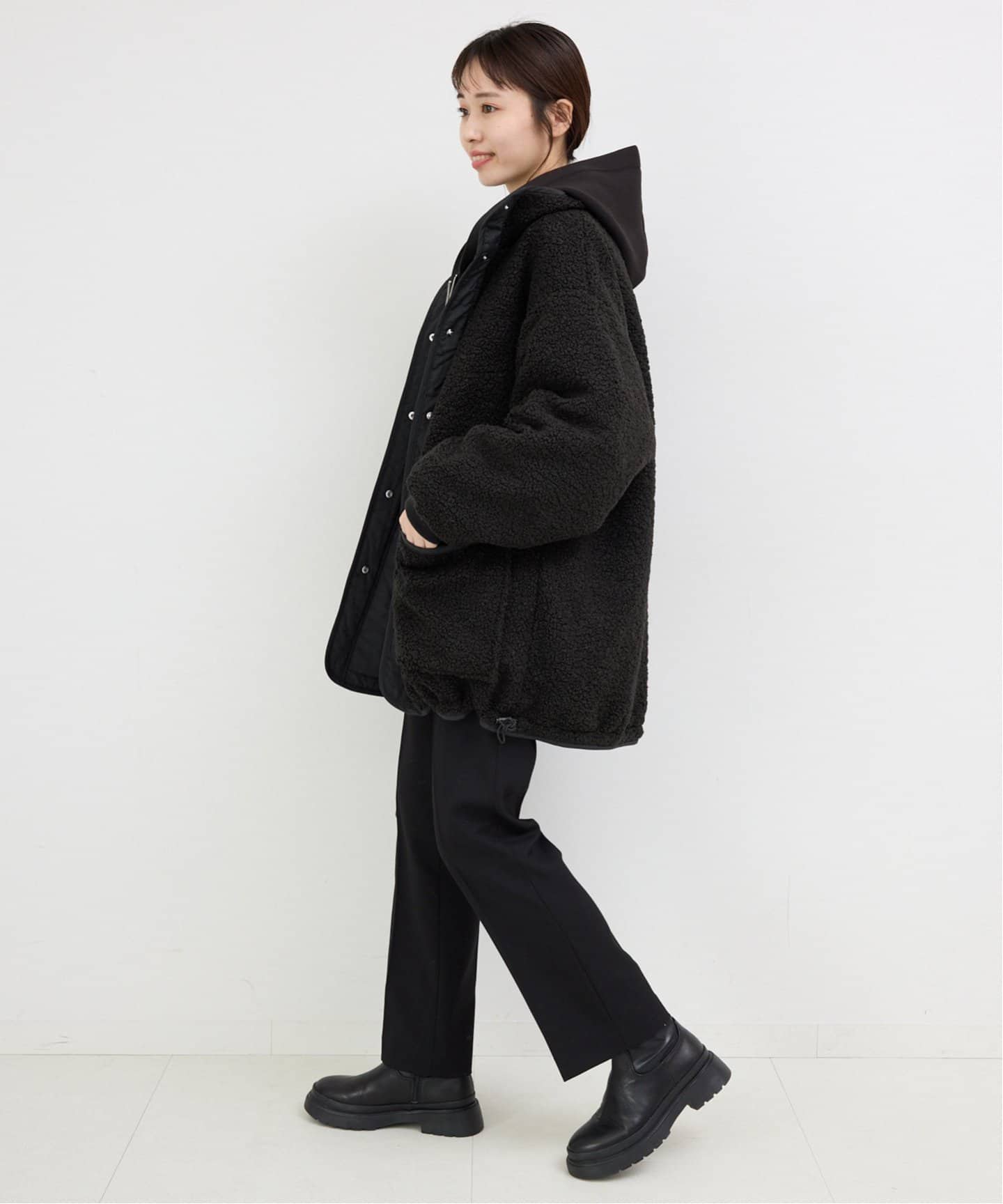 リバーシブルキルティングボアブルゾン（その他ブルゾン／アウター