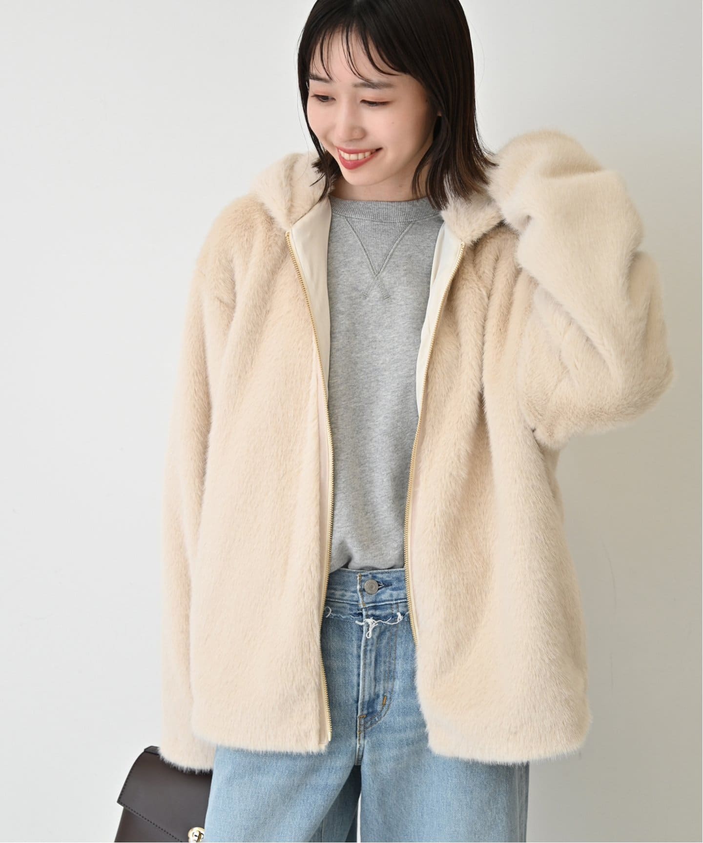 フーディECOファー（その他ブルゾン／アウター）｜SLOBE IENA