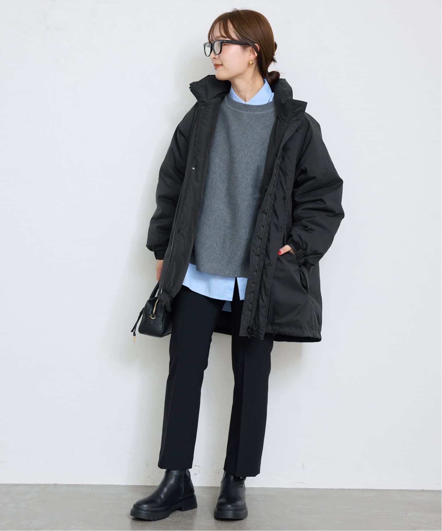 ウォッシャブル中綿モンスターパーカーブルゾン（中綿・キルティング