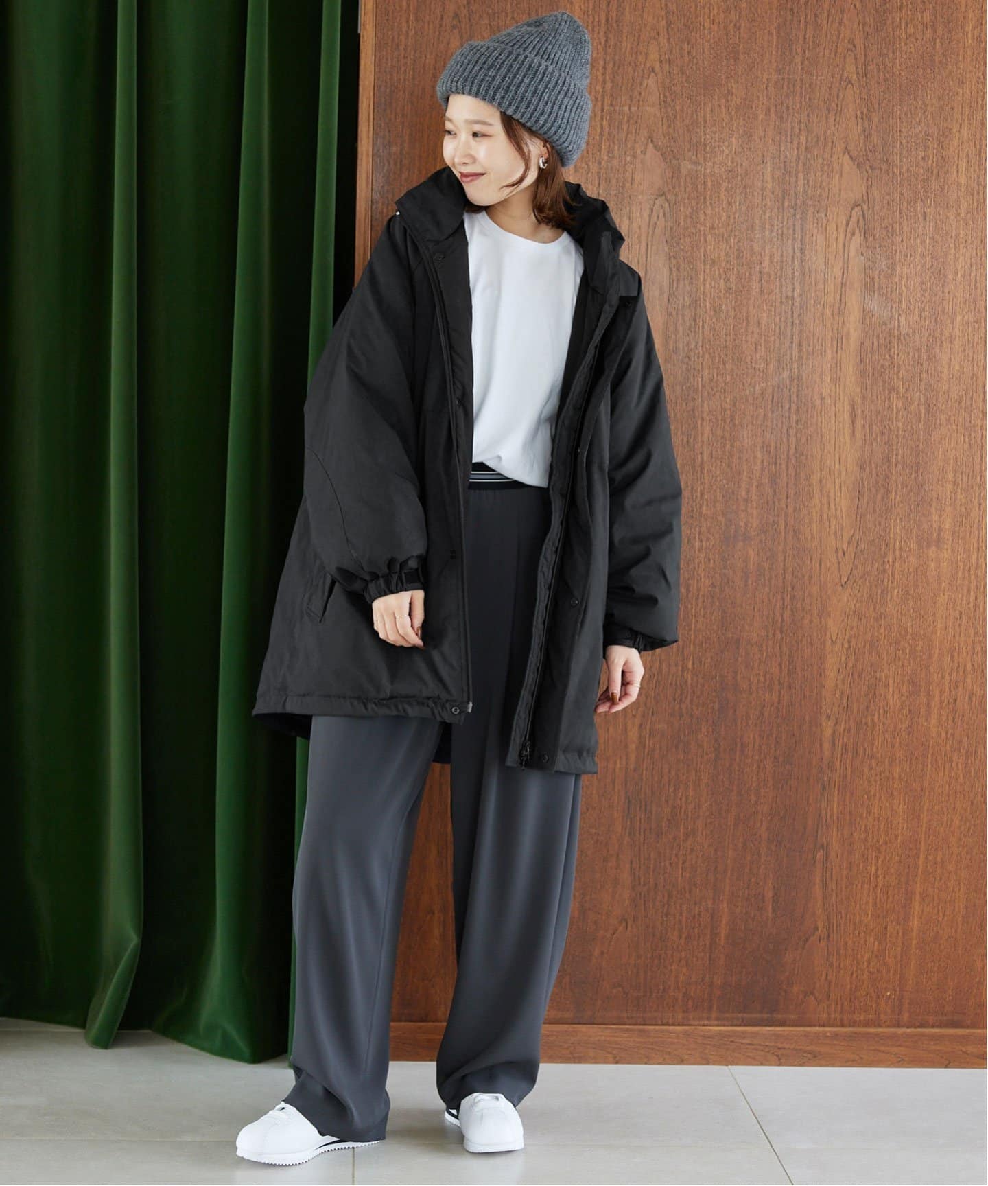 ウォッシャブル中綿モンスターパーカーブルゾン（中綿・キルティング