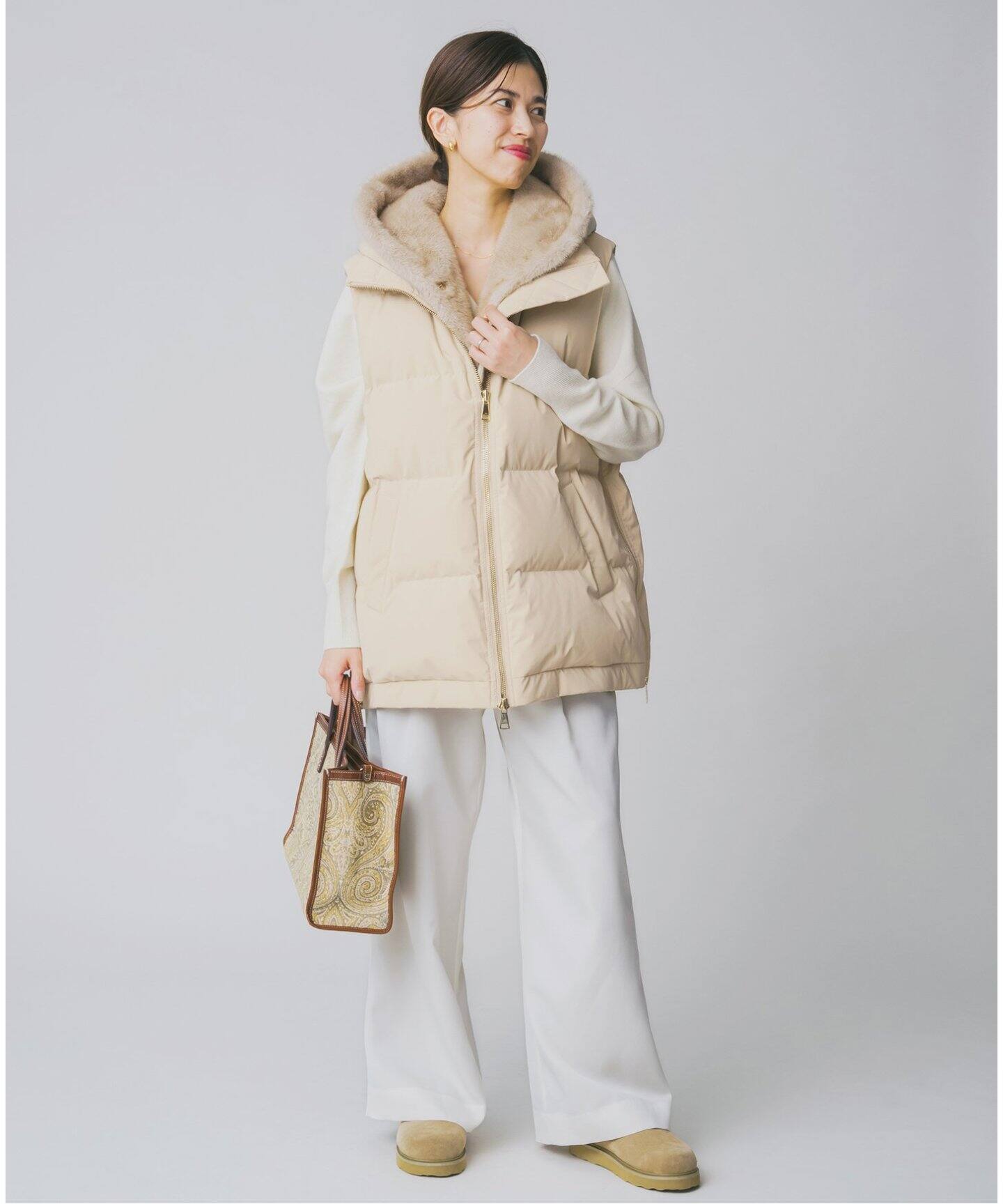 LOU ANDREA/ルーアンドレア 2WAY DOWN VEST ダウンベスト（ベスト