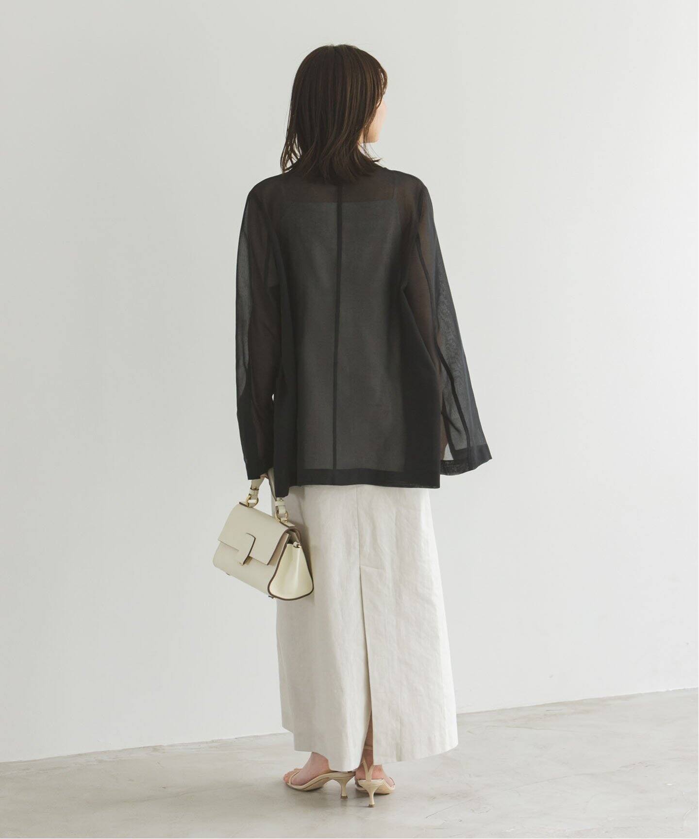 追加》スリットスリーブシアージャケット（テーラードジャケット