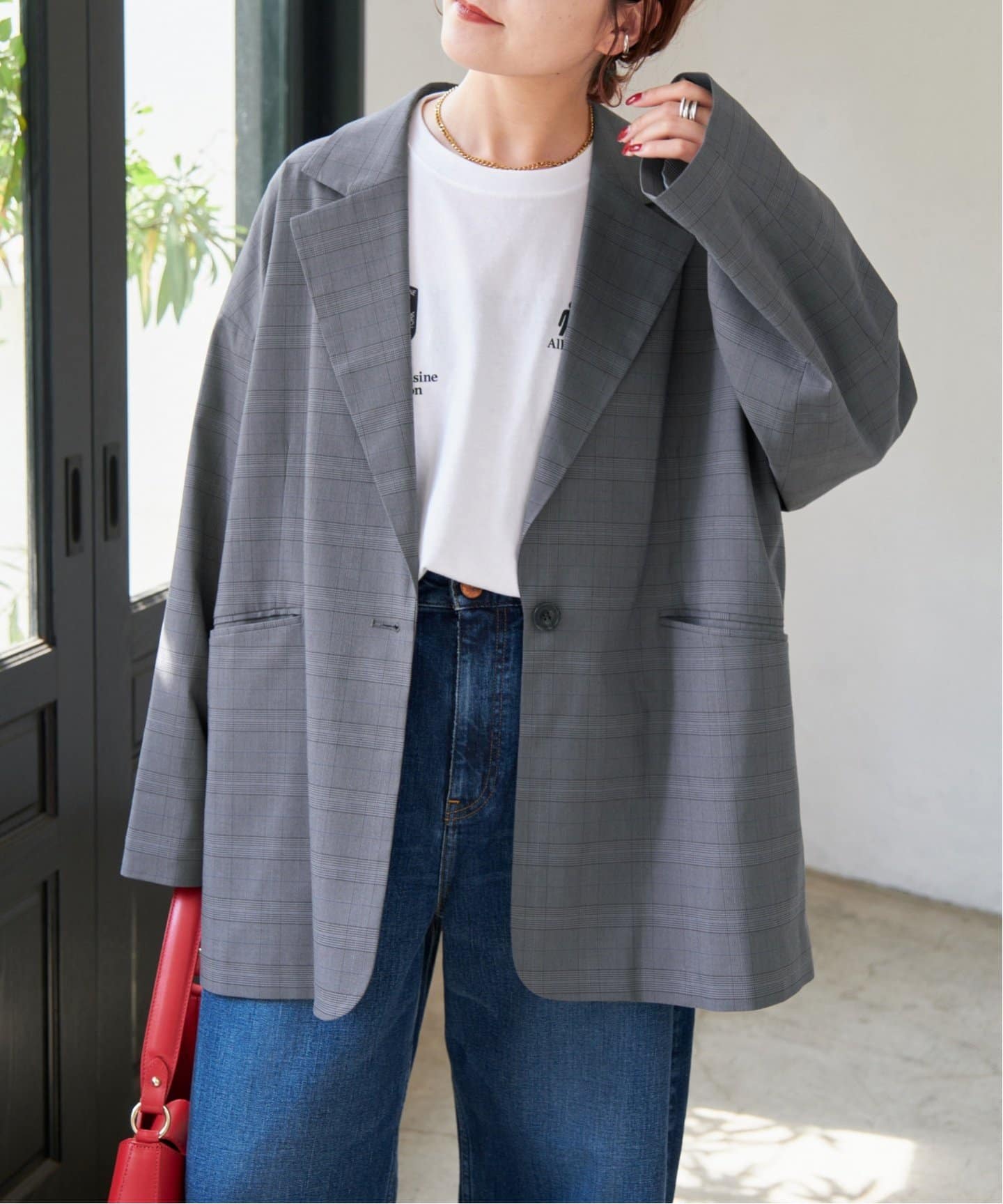 チェックルーズジャケット（テーラードジャケット）｜Spick and Span