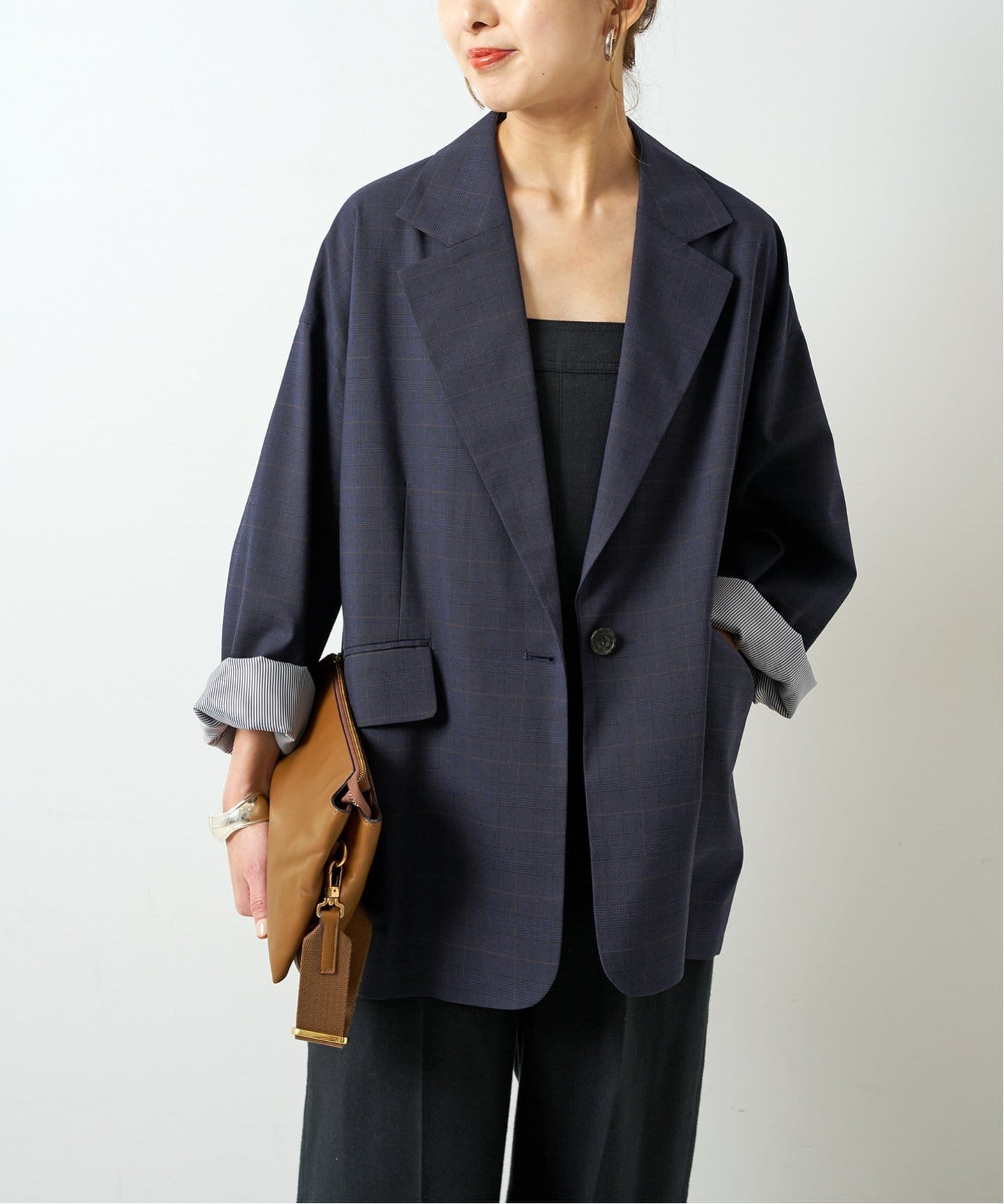 チェックルーズジャケット（テーラードジャケット）｜Spick and Span