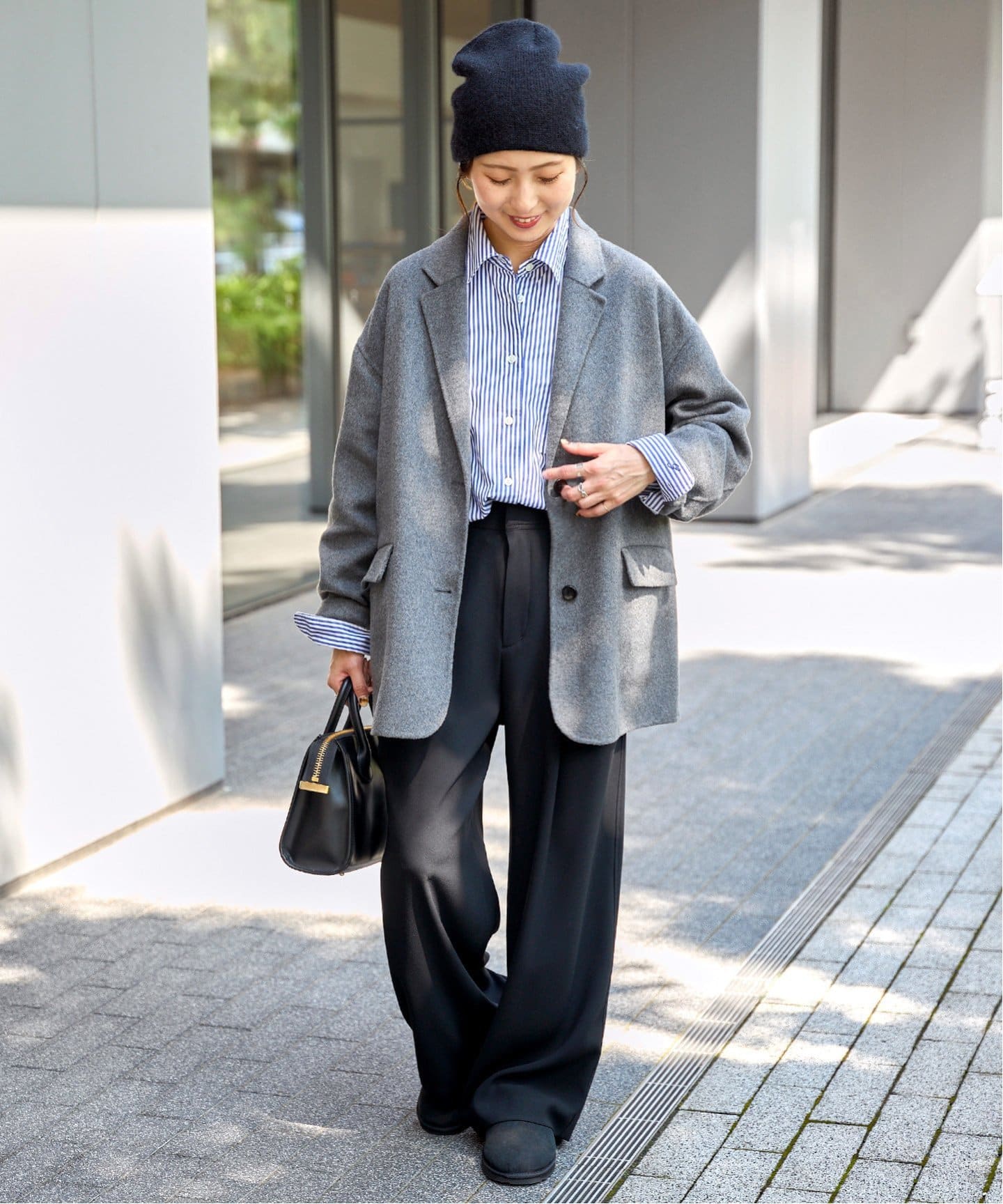 Spick and span ウールミックスリバージャケット グレー Spick and