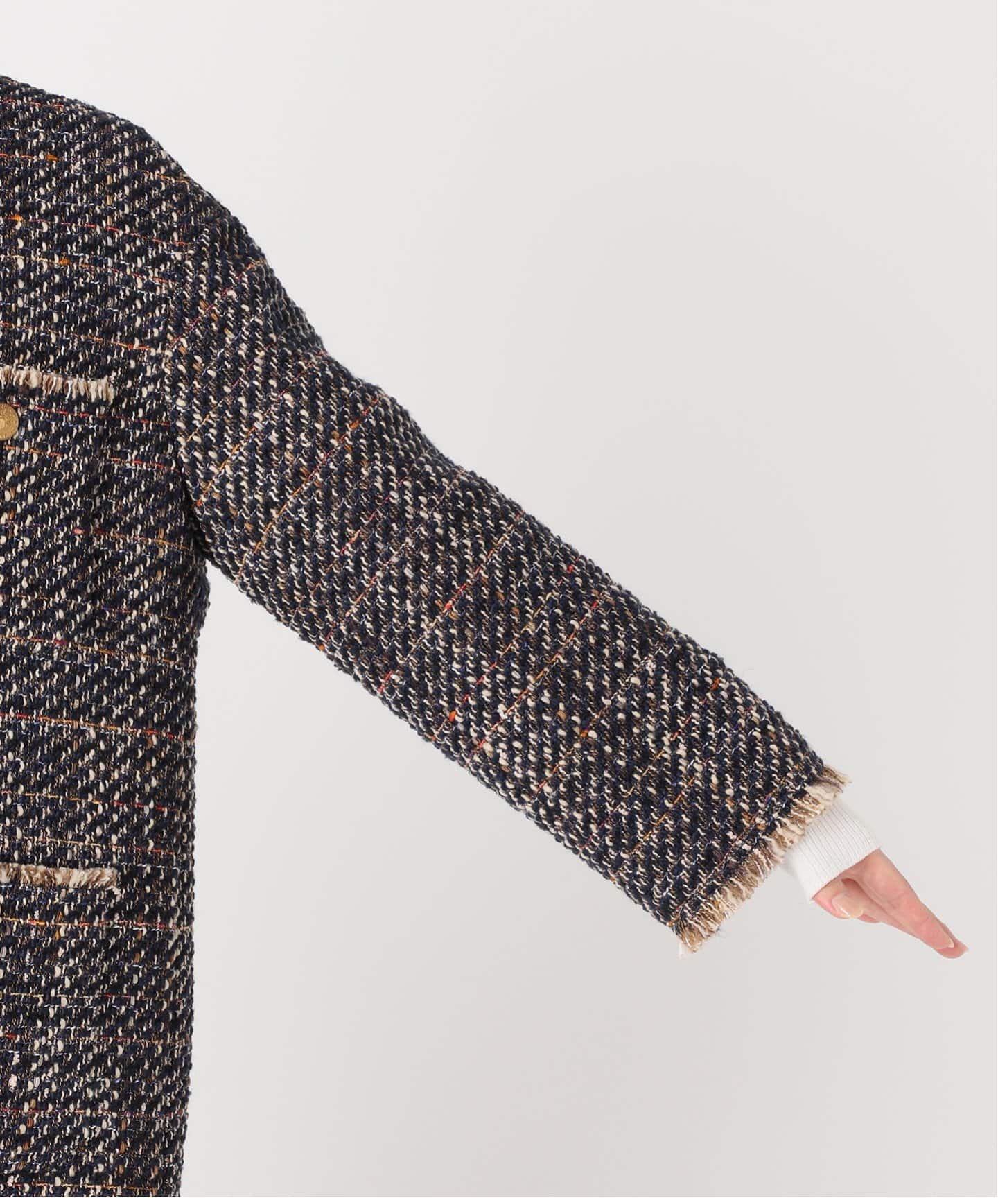 SP》GIOLICAツイードBIGジャケット（ノーカラージャケット）｜JOURNAL