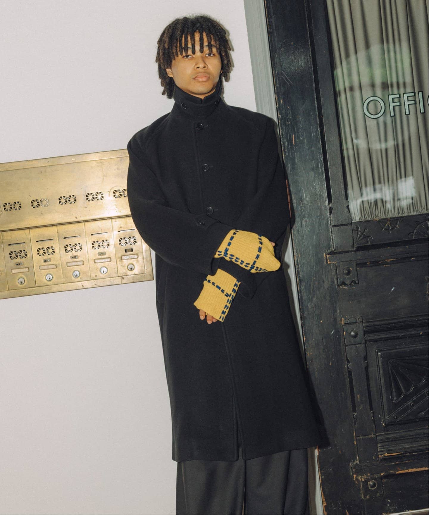 S140 ウールモッサ オーバーマックコート（ステンカラーコート