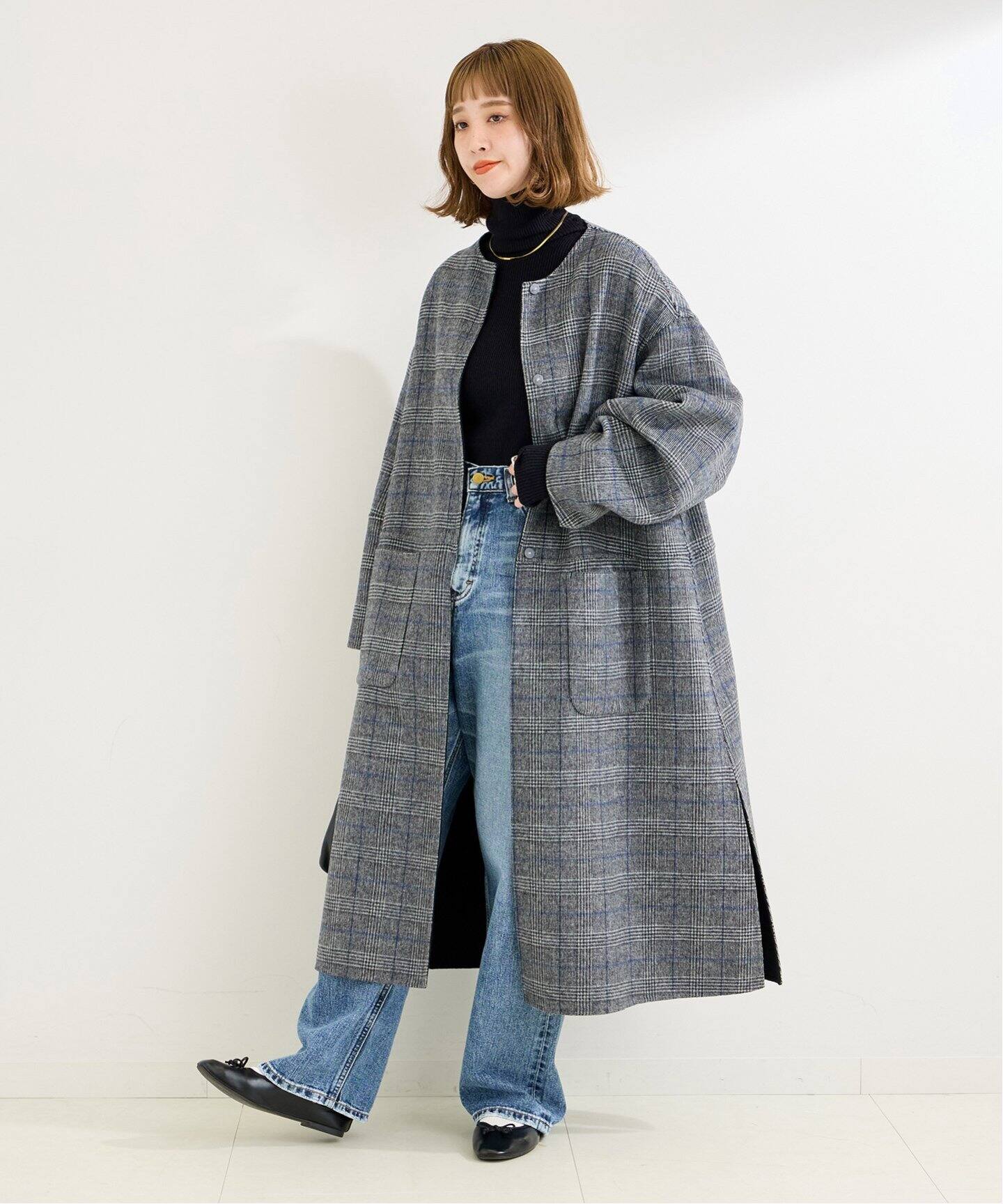 S120ブレンドリバーシブルコート（ノーカラーコート）｜B.C STOCK