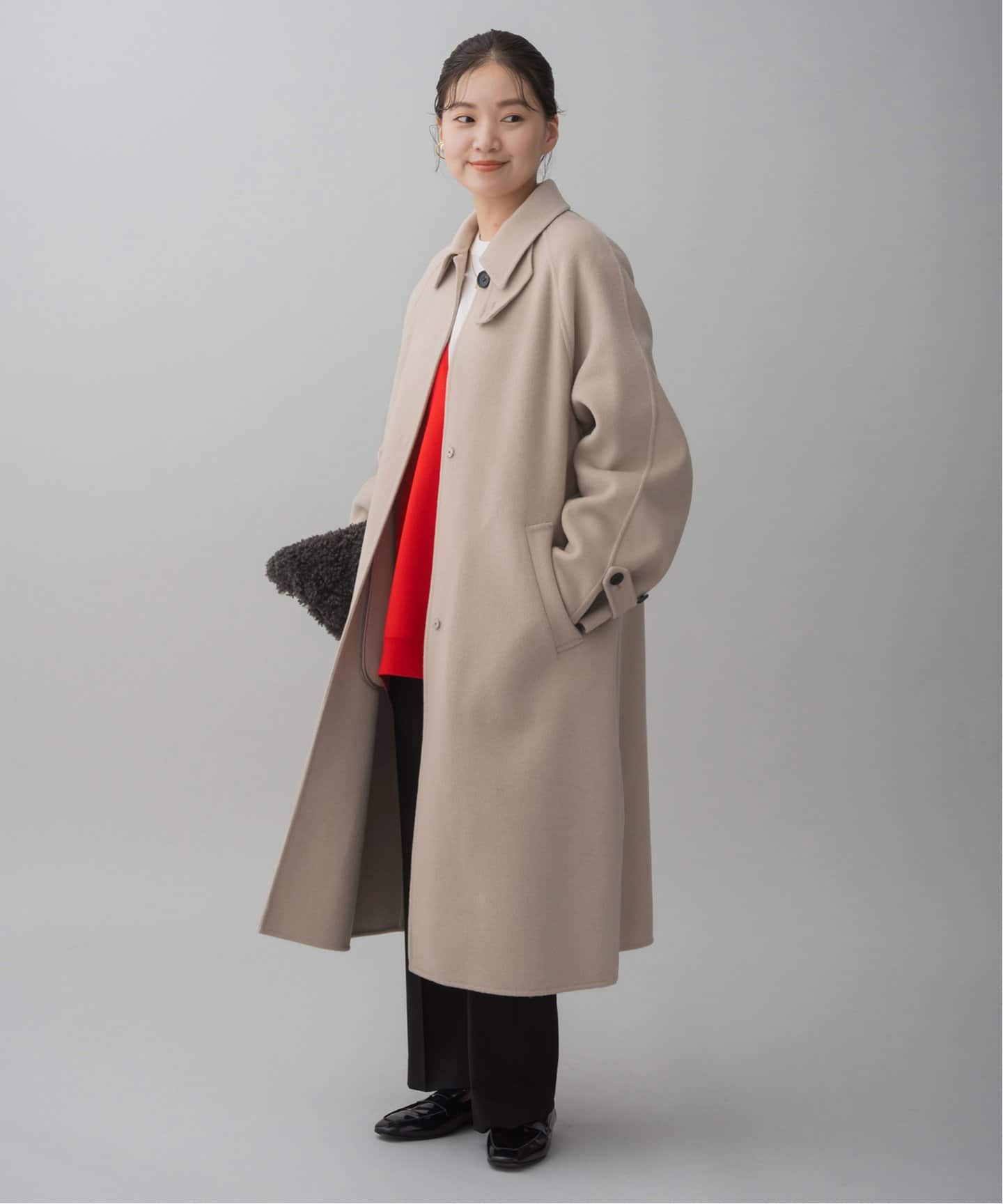 スーパー160ダブルフェイスステンカラーコート（ステンカラーコート