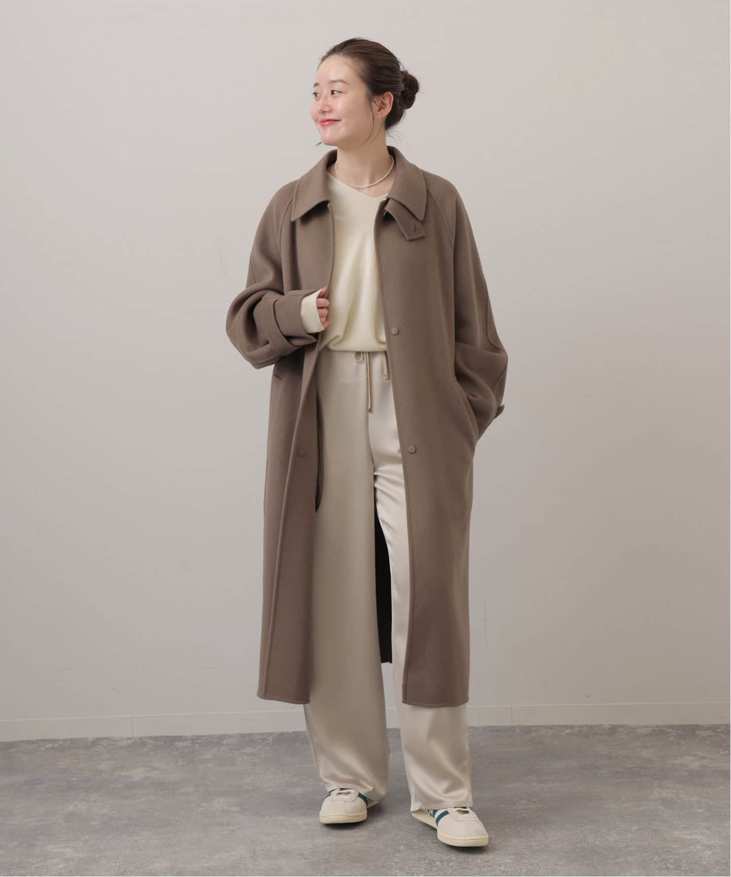 スーパー160ダブルフェイスステンカラーコート（ステンカラーコート