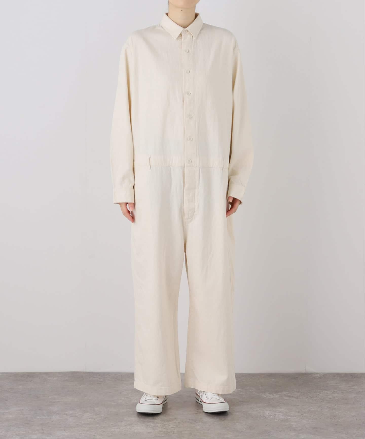 8OZデニム テーパーオールインワン（つなぎ／オールインワン