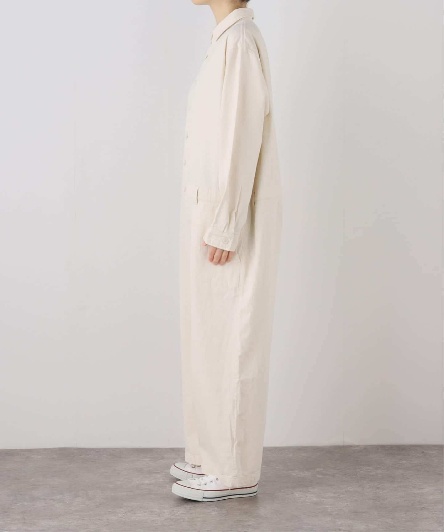 8OZデニム テーパーオールインワン（つなぎ／オールインワン