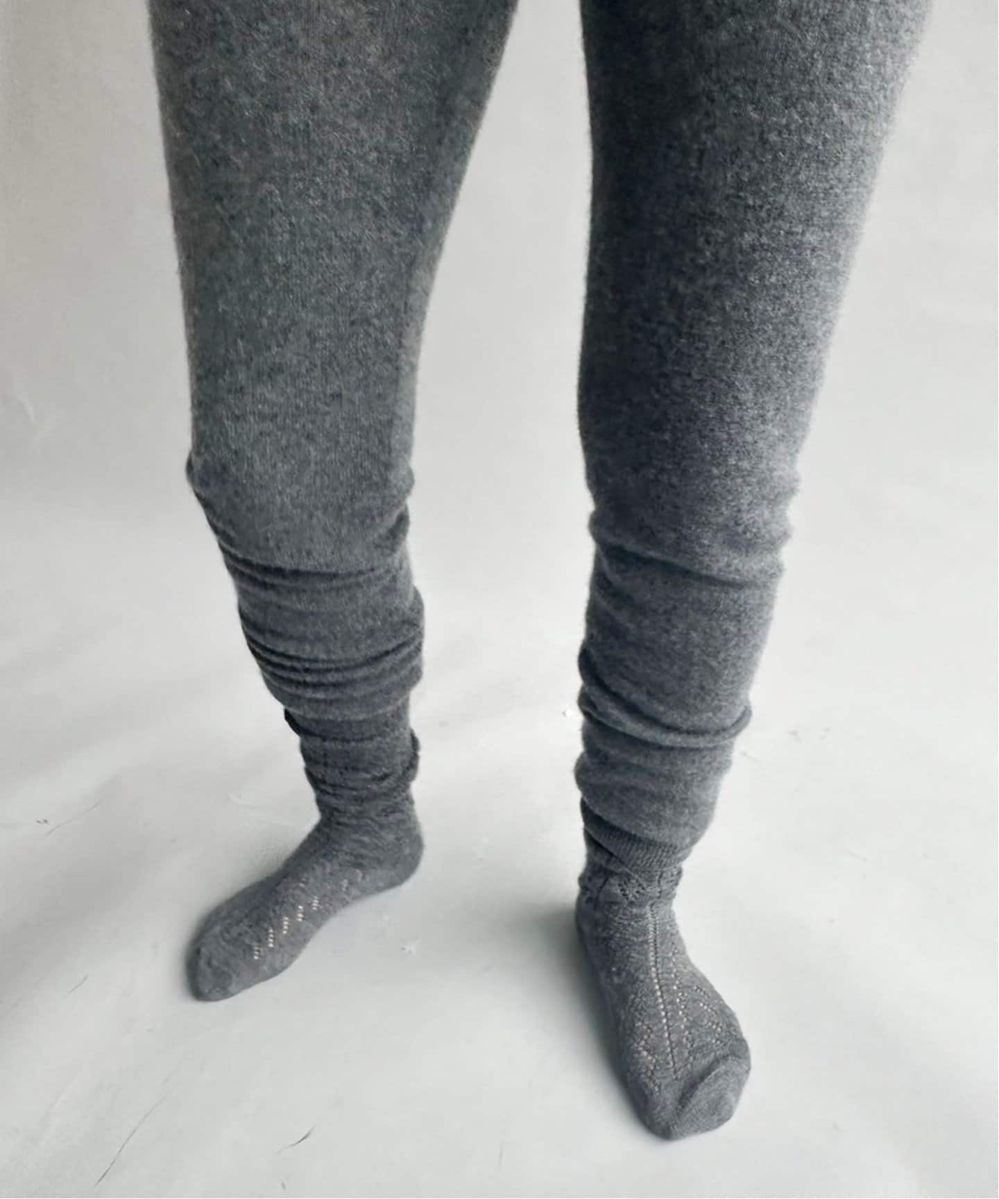 ALFRED ROWLAND London カシミヤ100%レギンス Mグレー