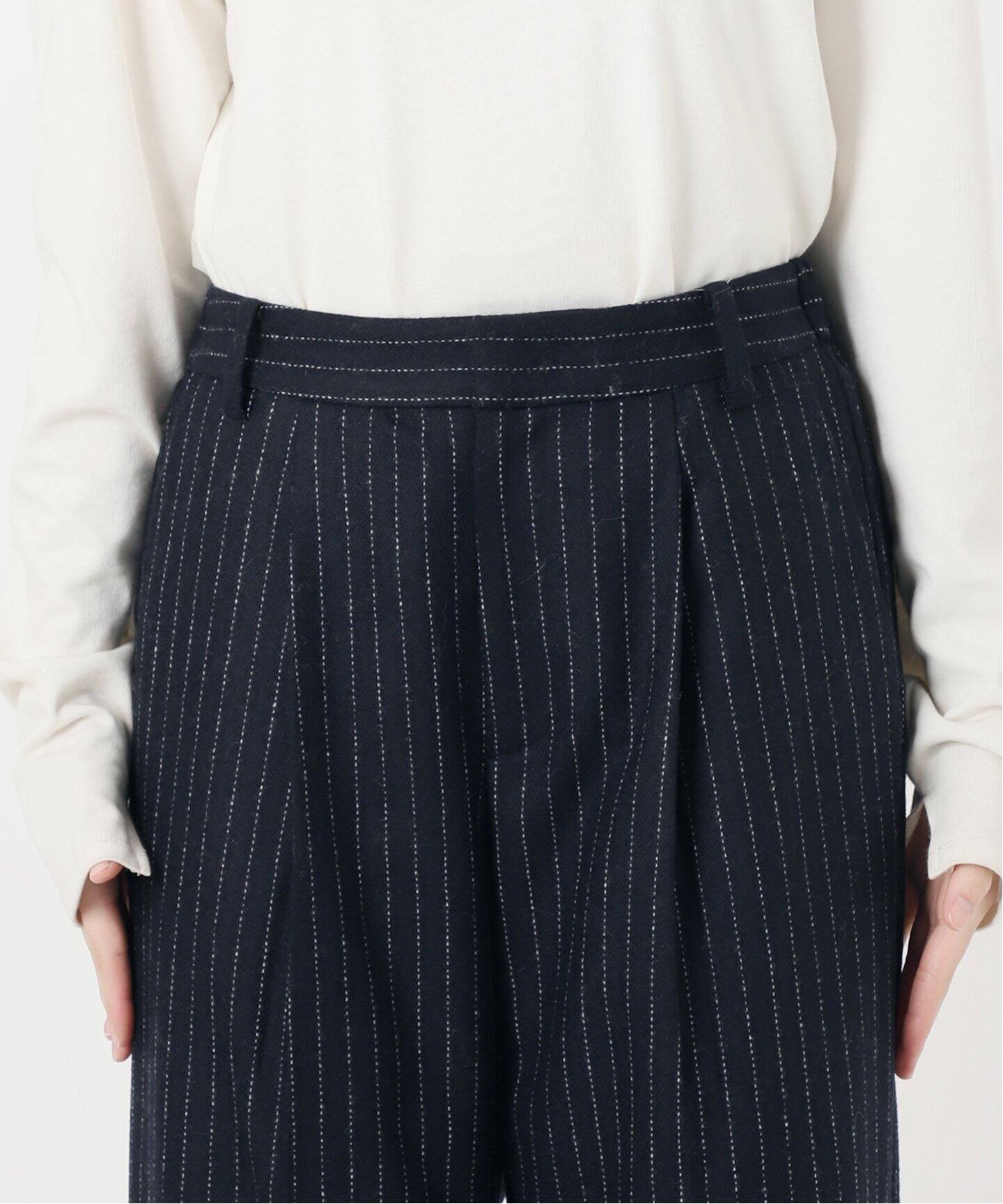 ウォッシャブルストライプパンツ（その他パンツ）｜SLOBE IENA