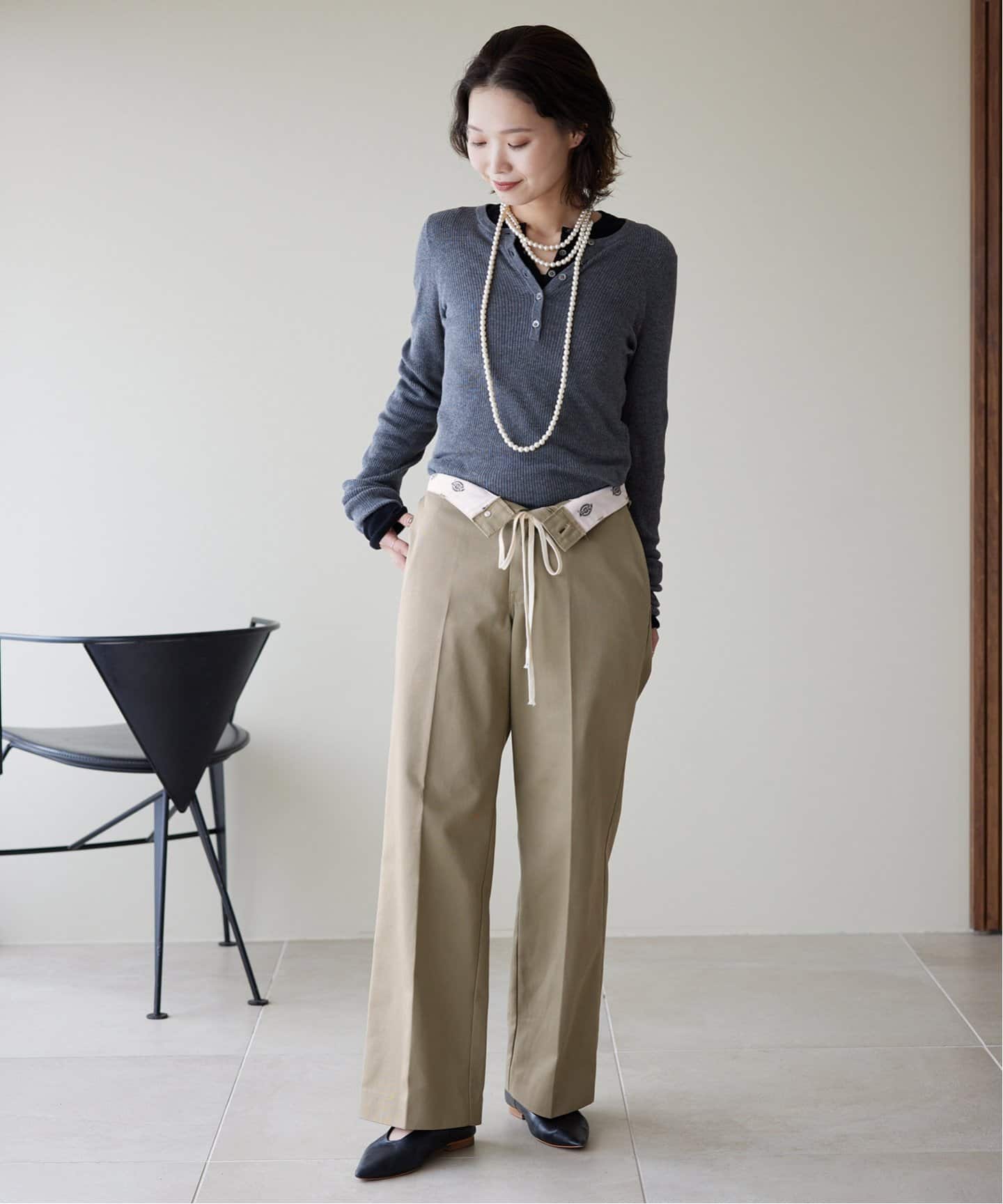 Dickies/ディッキーズ SLOBE別注 ハイウエストスラックス（スラックス