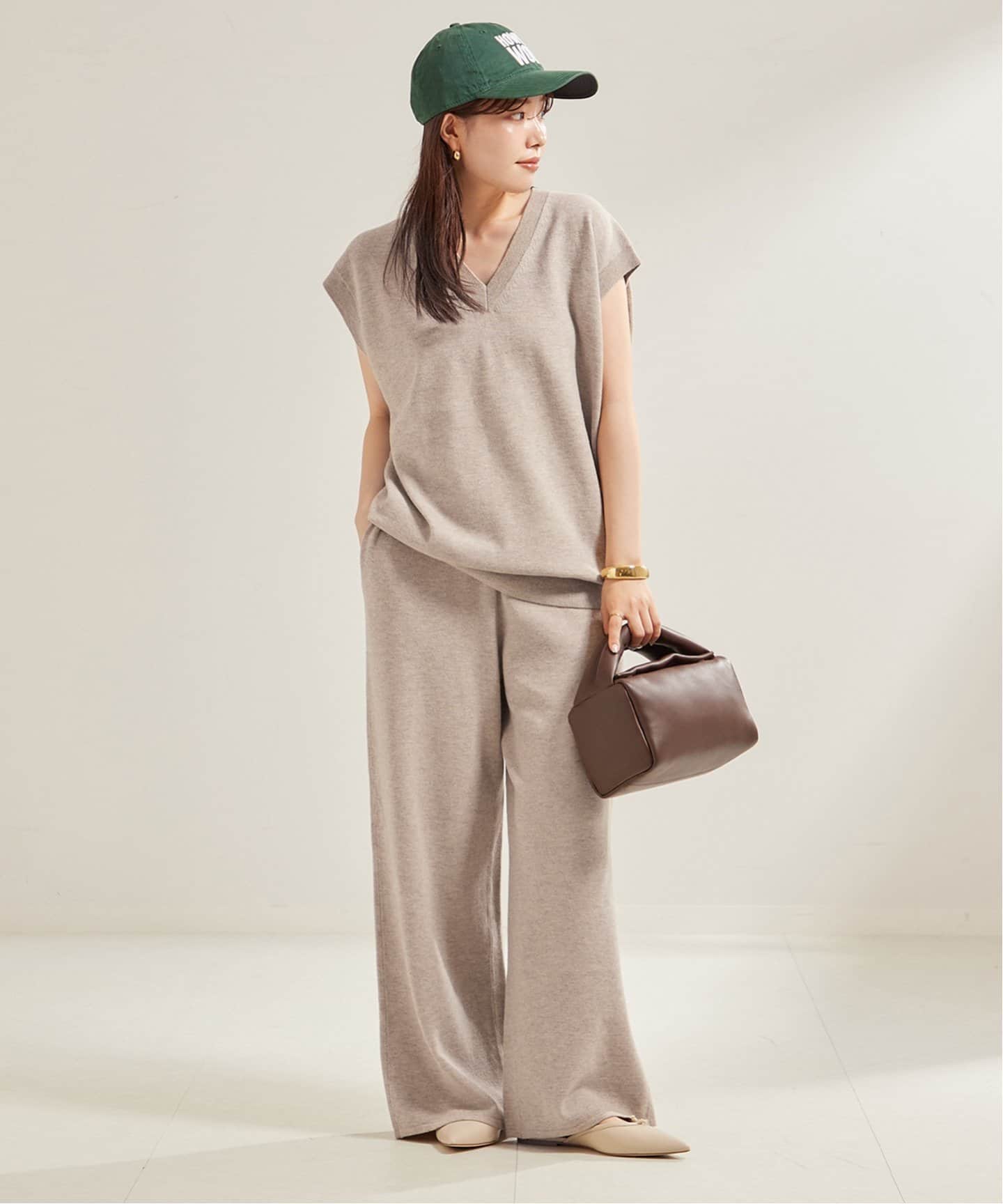 Wide Straight ニット パンツ（その他パンツ）｜Plage（プラージュ）の