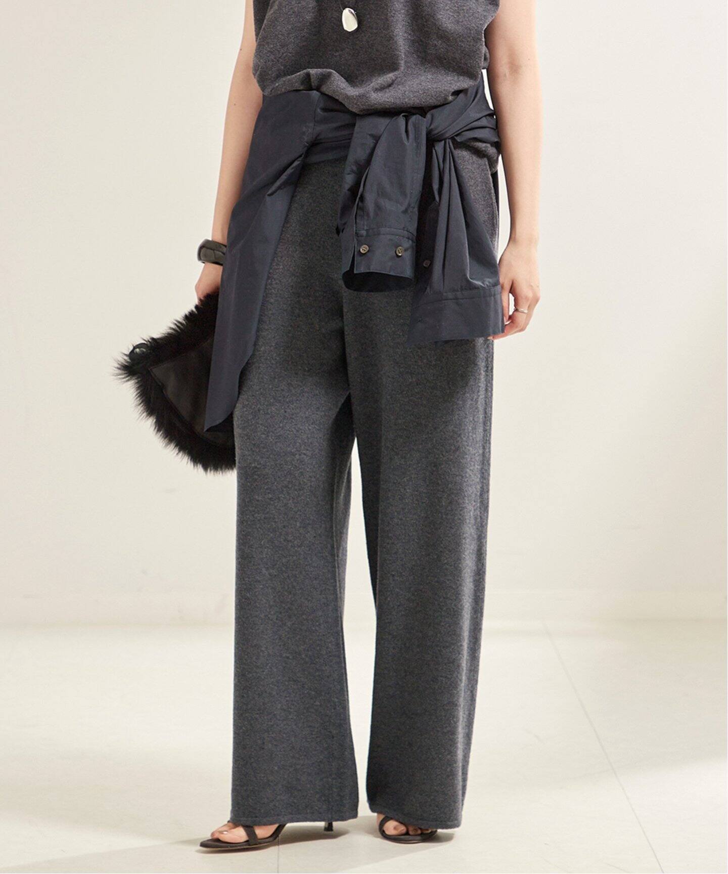 Wide Straight ニット パンツ（その他パンツ）｜Plage（プラージュ）の