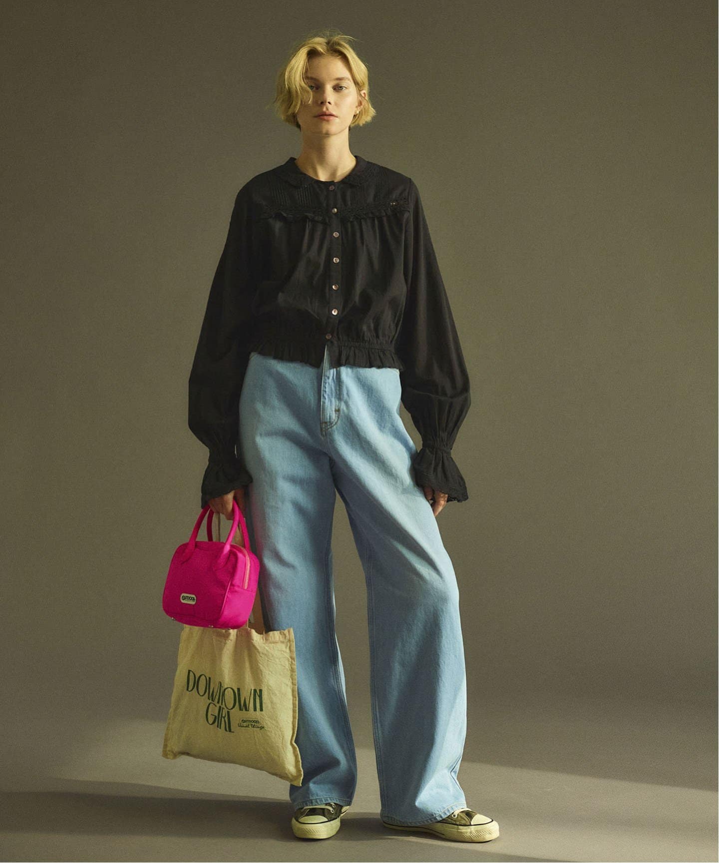 LEE 別注ハイウエストルーズデニム（デニムパンツ・ジーンズ