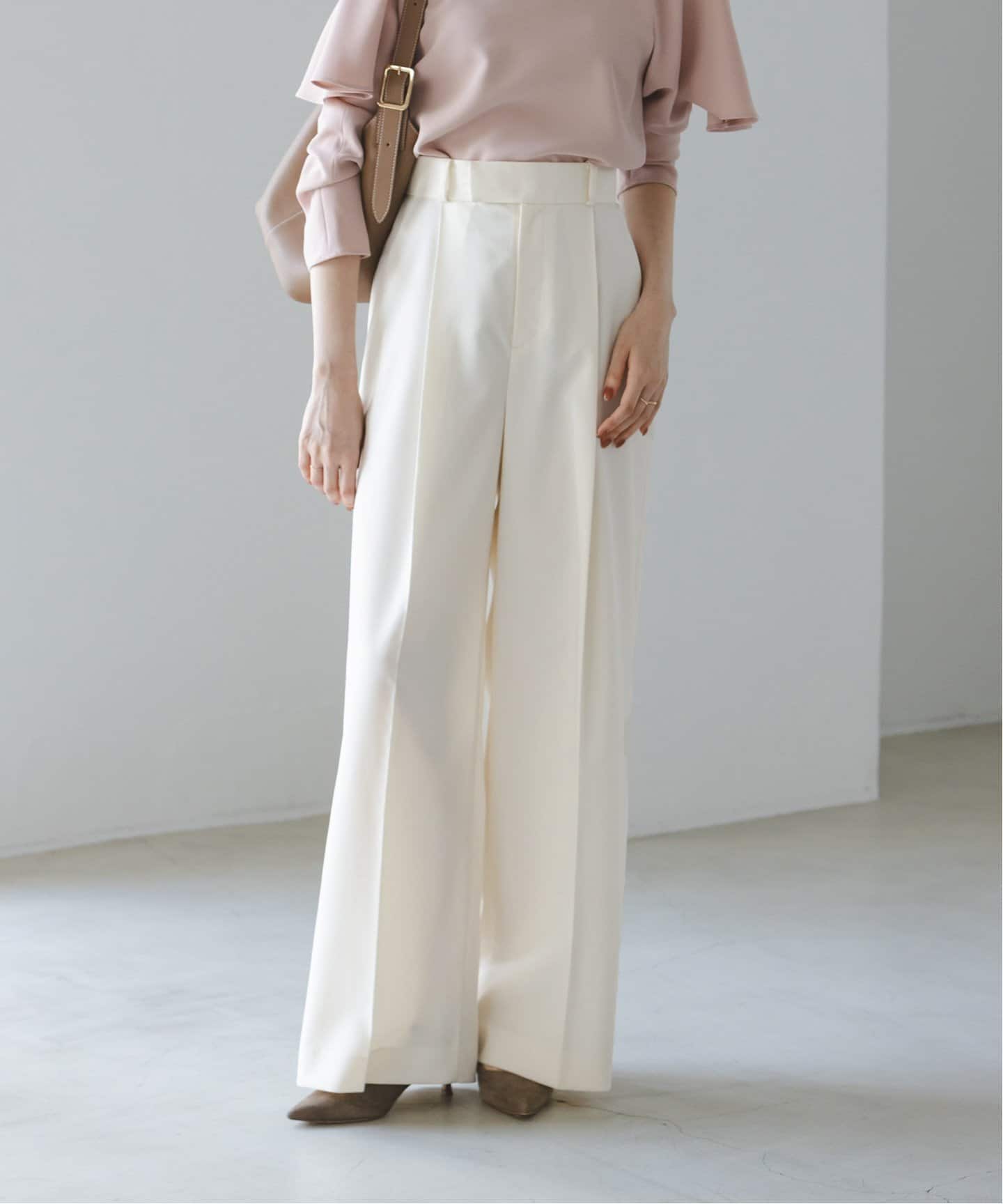 追加》エステルツイルストレッチスラックスパンツ2（スラックス