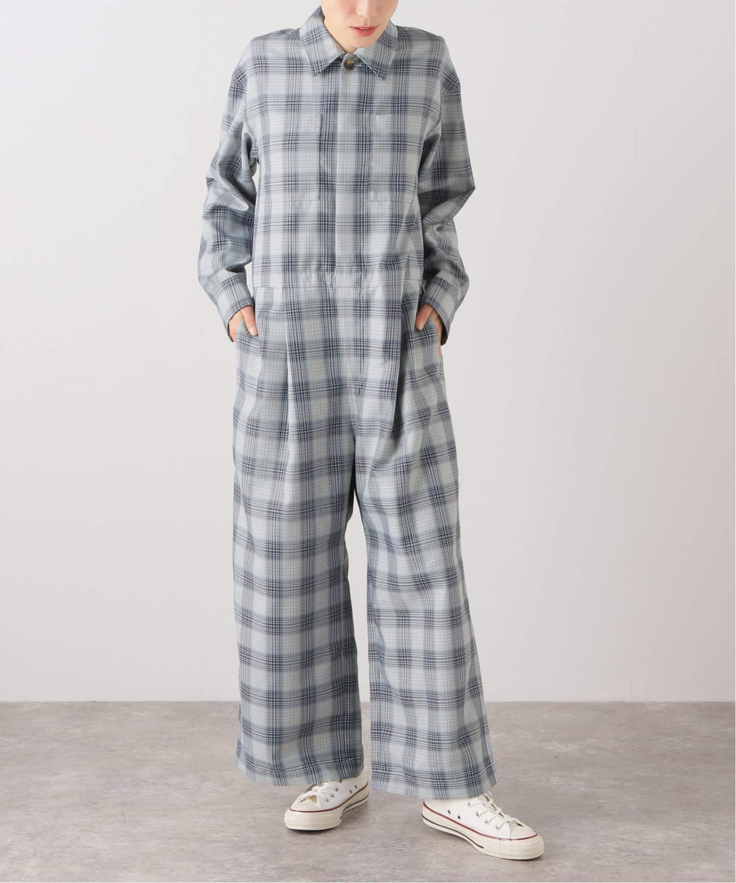 ドライチェックジャンプスーツ（つなぎ／オールインワン）｜Spick and